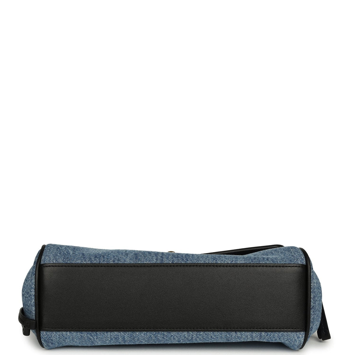 Chanel "Urban Essential" Flap Bag Blue Denim, Black Calfskin Gold Hardware