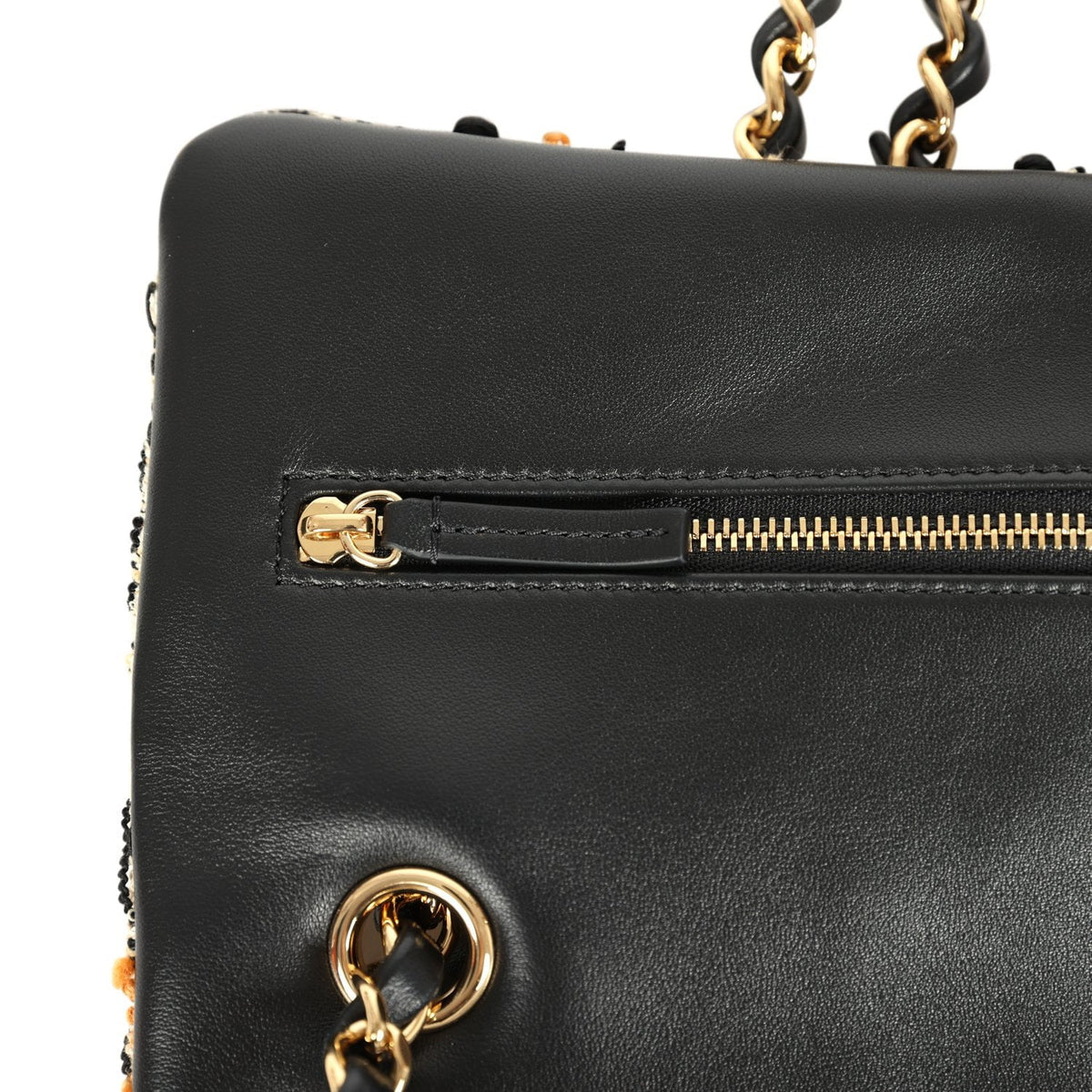 Chanel Maxi Leopard Print "Souplissimo" Small Flap Bag Brown, Black, White Tweed, Mixed Fibers Gold Hardware