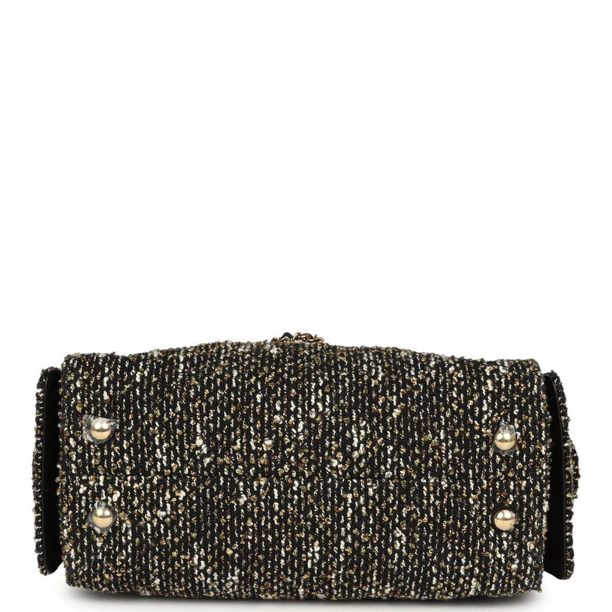 Chanel Mini 25 Hobo Bag Black, White, Gold Tweed Boucle Gold Hardware