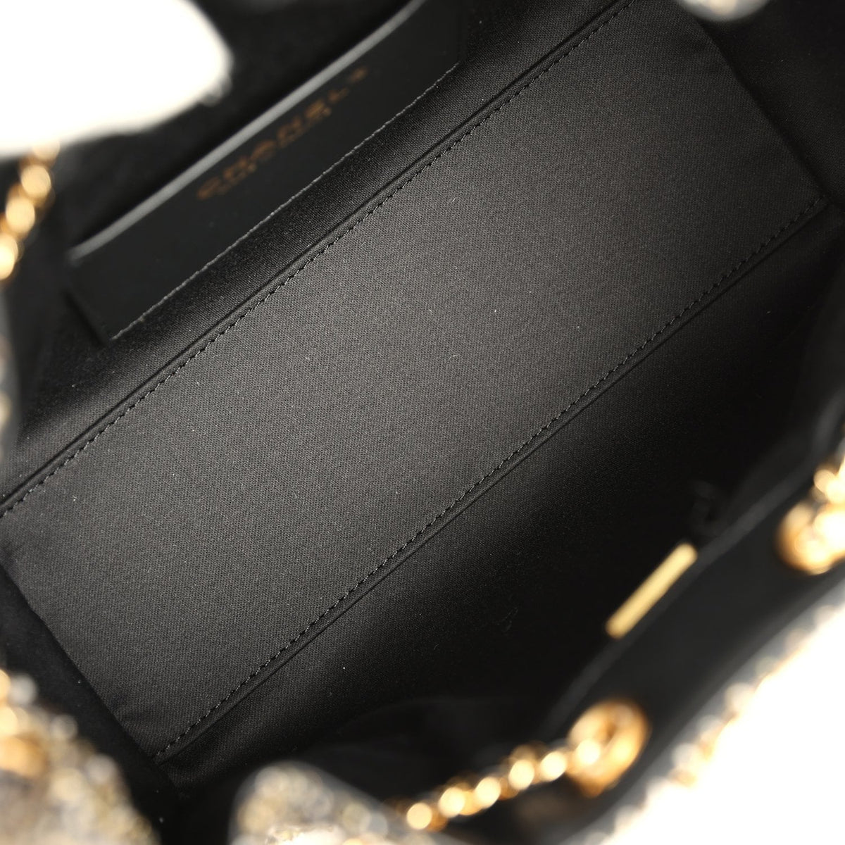 Chanel Mini 25 Hobo Bag Black, White, Gold Tweed Boucle Gold Hardware