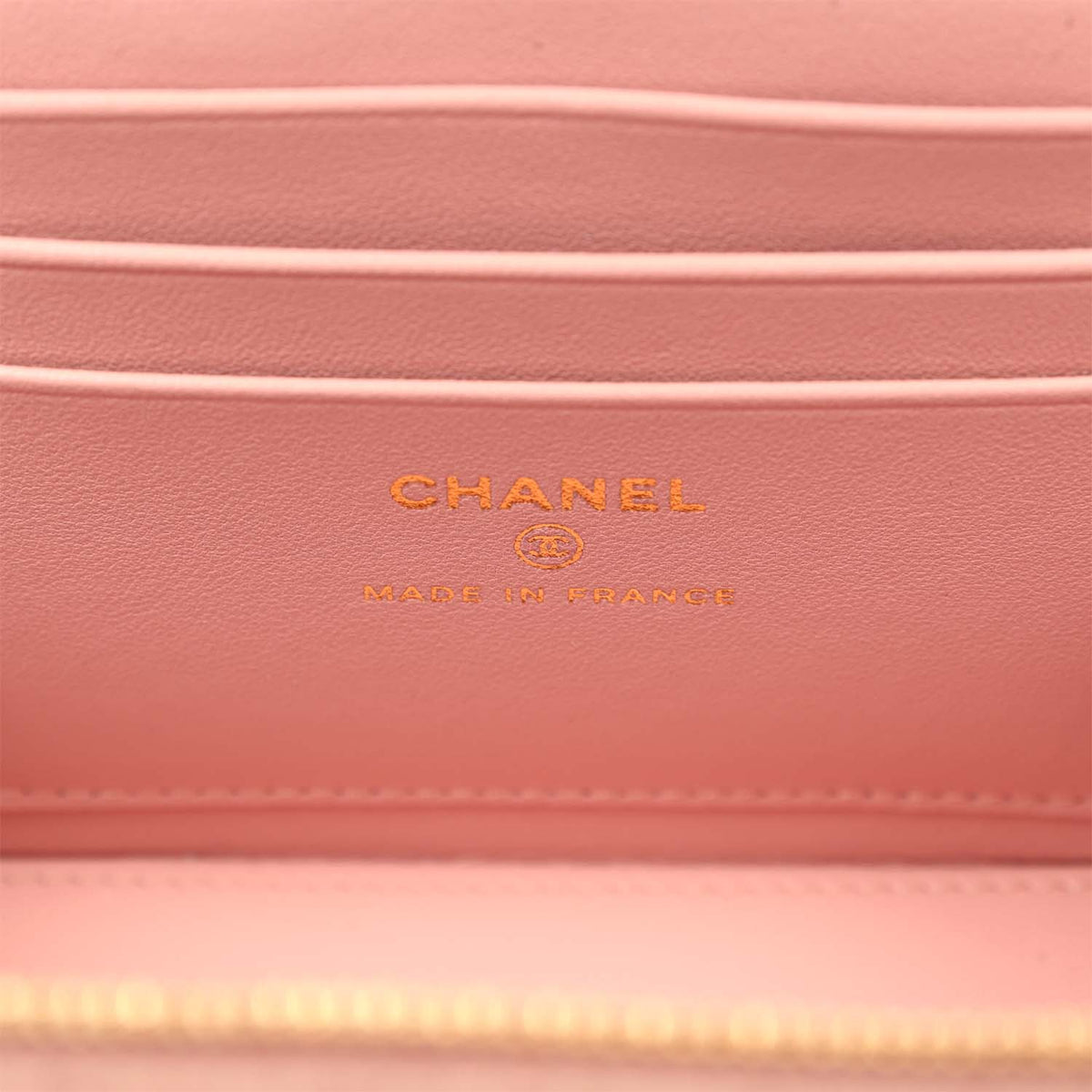 Chanel Small Top Handle Vanity Case Light Pink Croc Embossed Calfskin Gold Hardware