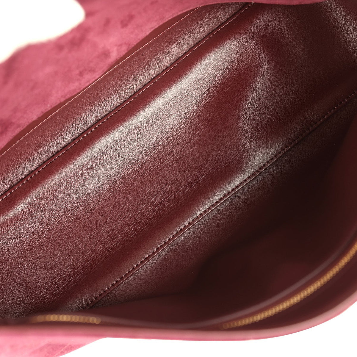 Chanel Maxi "Souplissimo" Small Flap Bag Burgundy Suede Gold Hardware