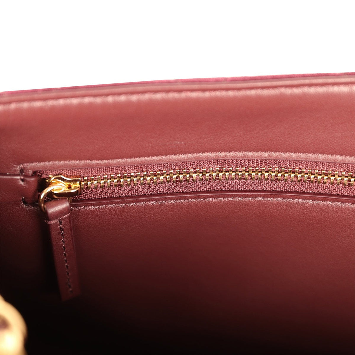 Chanel Maxi "Souplissimo" Small Flap Bag Burgundy Suede Gold Hardware