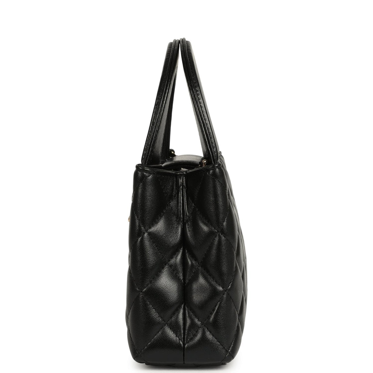 Chanel Small Kelly Shopper Black Shiny Lambskin Gold Hardware