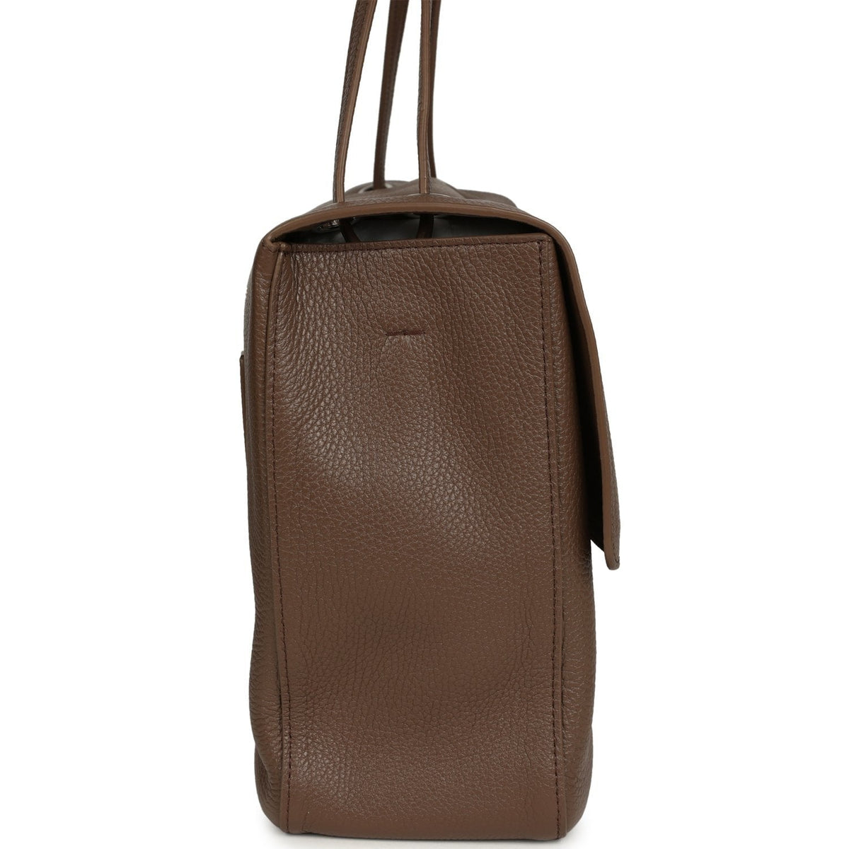 Chanel Maxi "Souplissimo" Large Flap Bag Light Brown Grained Calfskin Silver Hardware