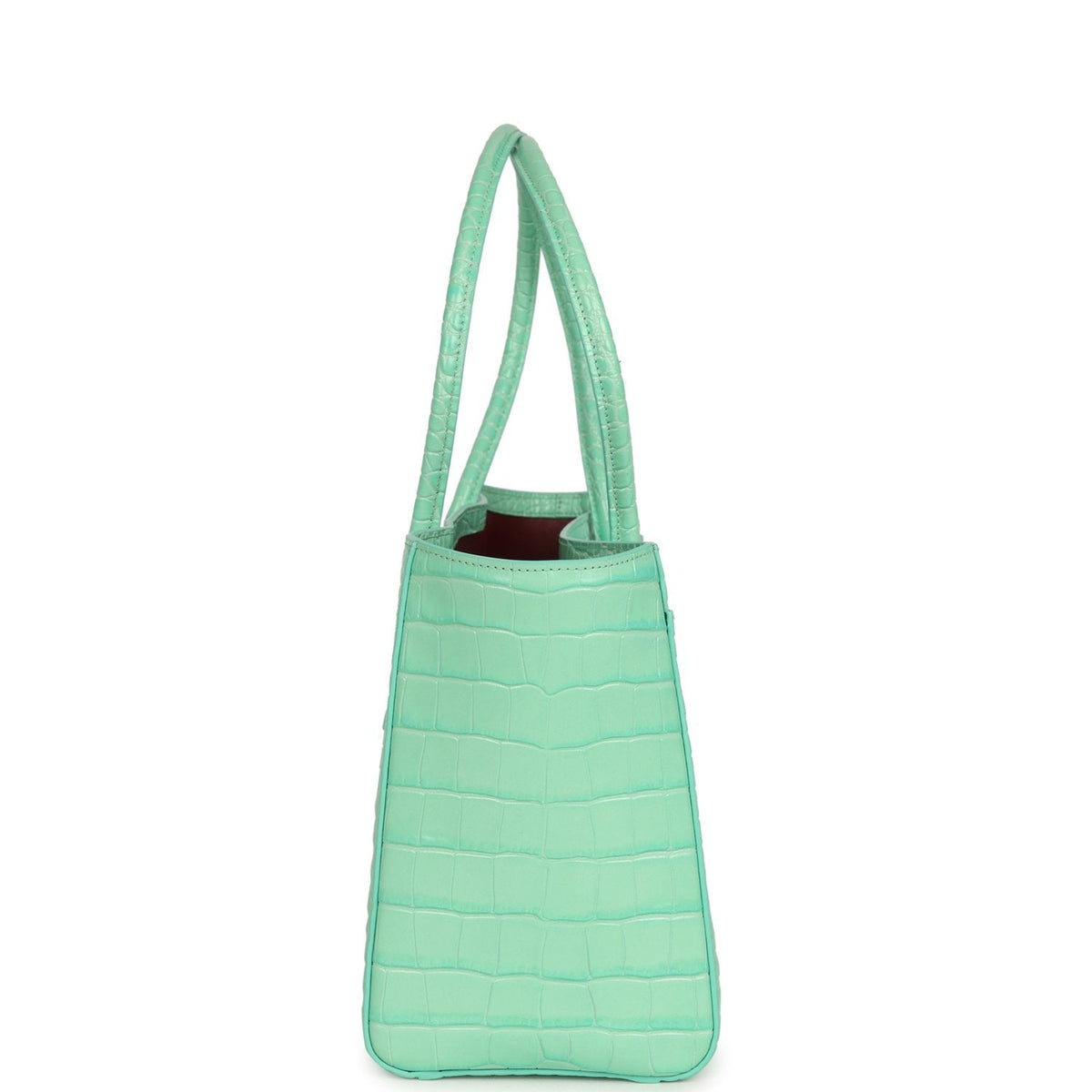 Chanel Small Cerf Shopping Bag Teal Croc Embossed Calfskin Gold Hardware