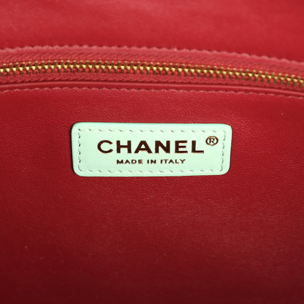 Chanel Small Cerf Shopping Bag Teal Croc Embossed Calfskin Gold Hardware