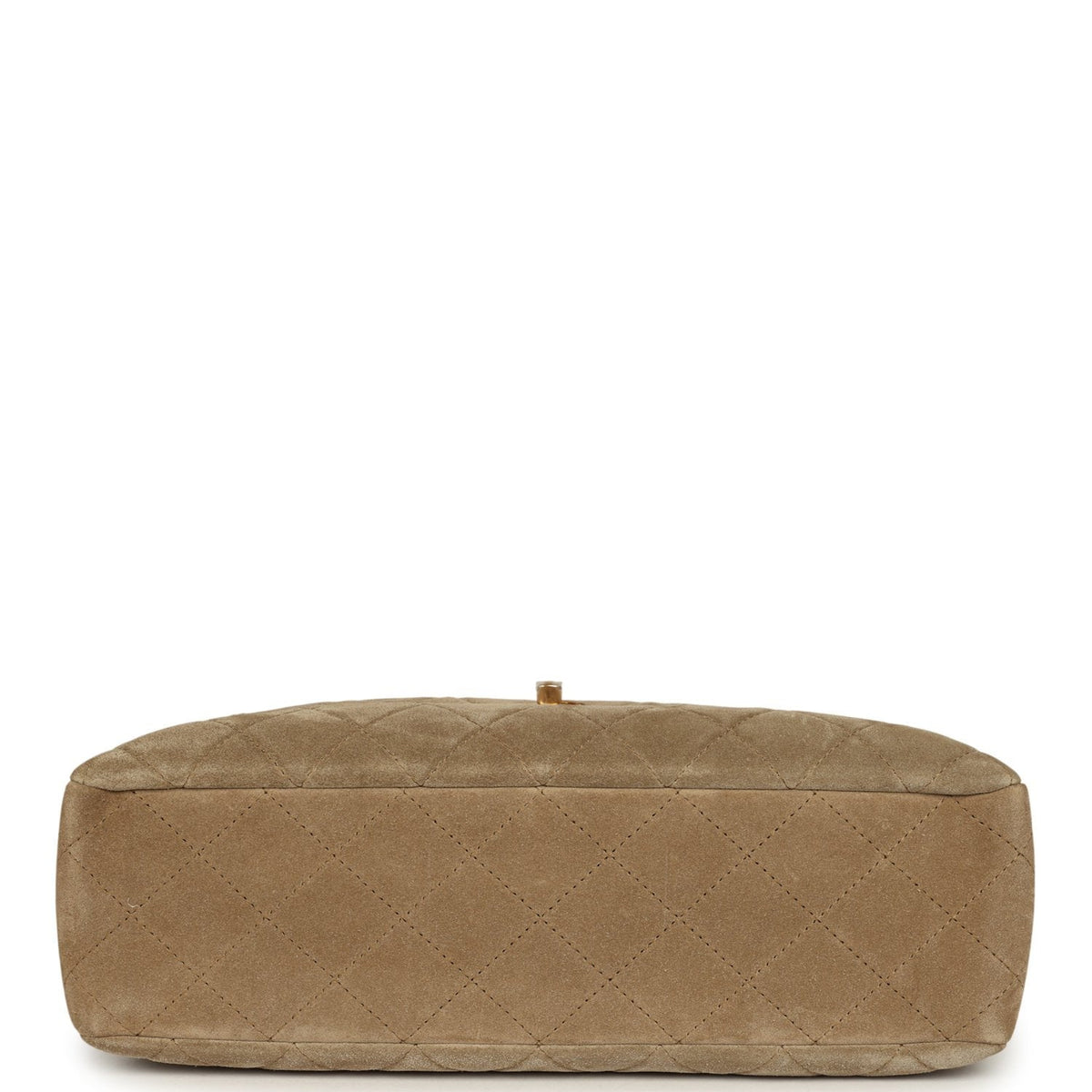 Chanel Maxi "Camerissimo" Camera Case Camera Case Dark Beige Suede Gold Hardware