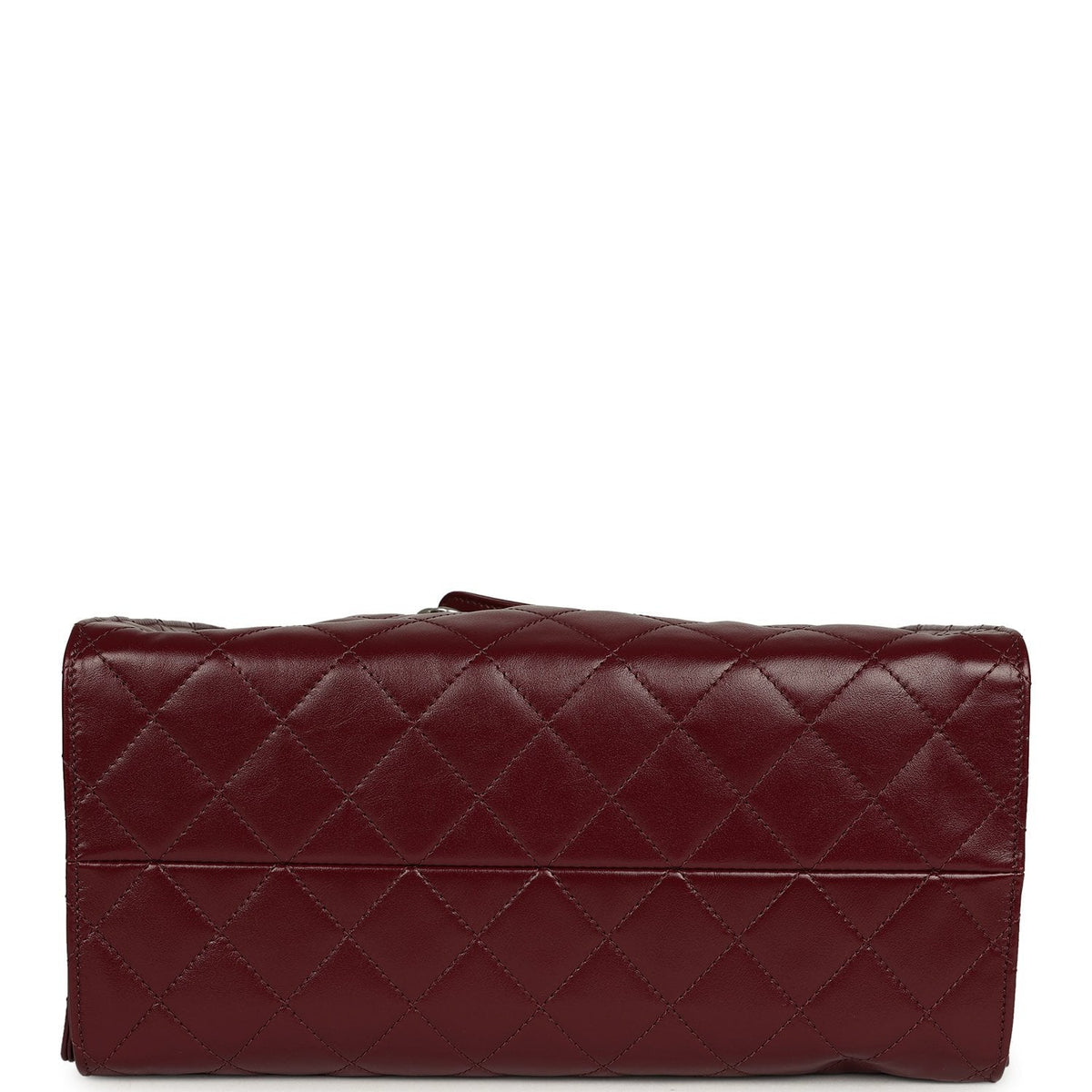 Chanel Medium 25 Hobo Bag Dark Burgundy Shiny Crumpled Calfskin Silver Hardware