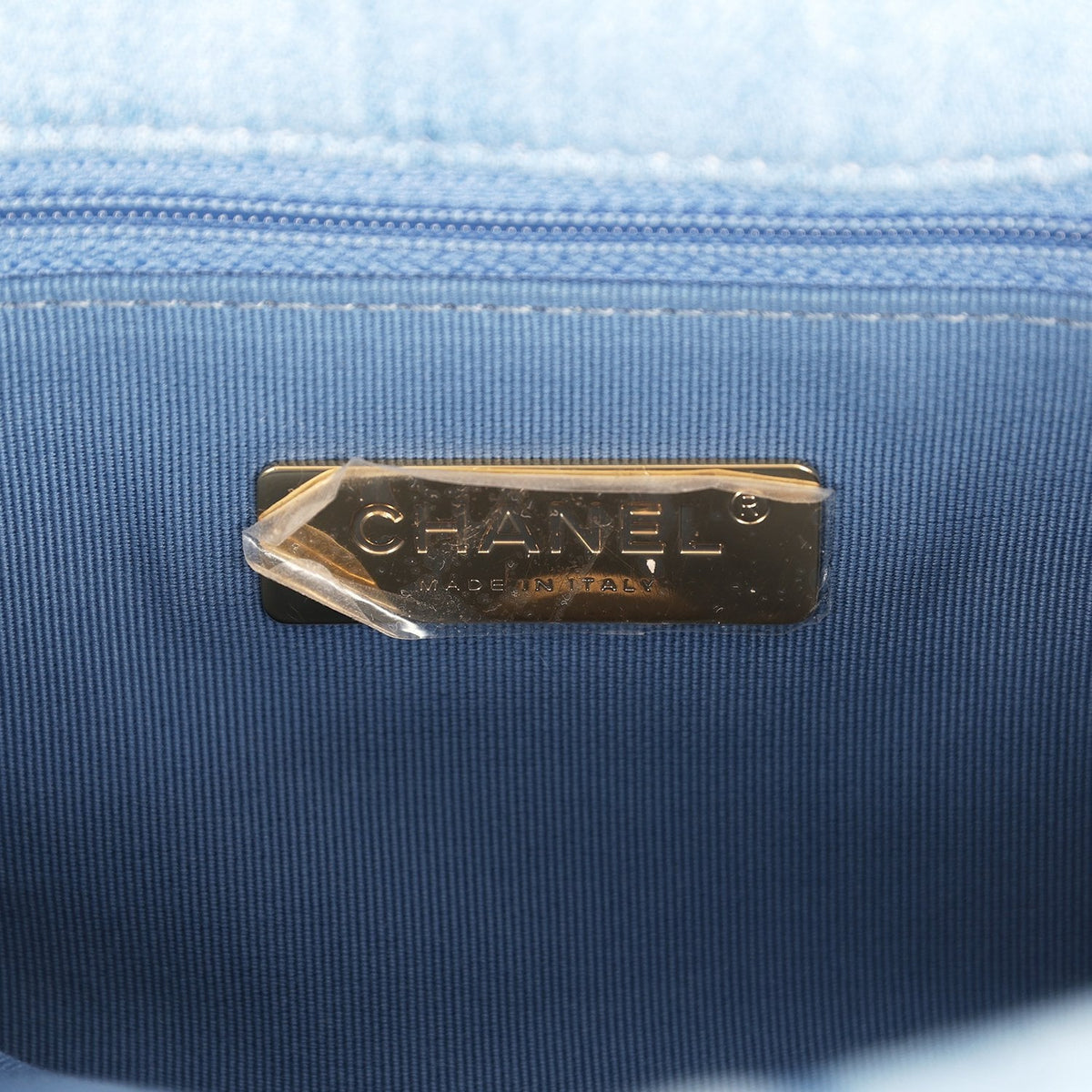 Chanel Medium 19 Flap Light Blue Denim Mixed Metal Hardware