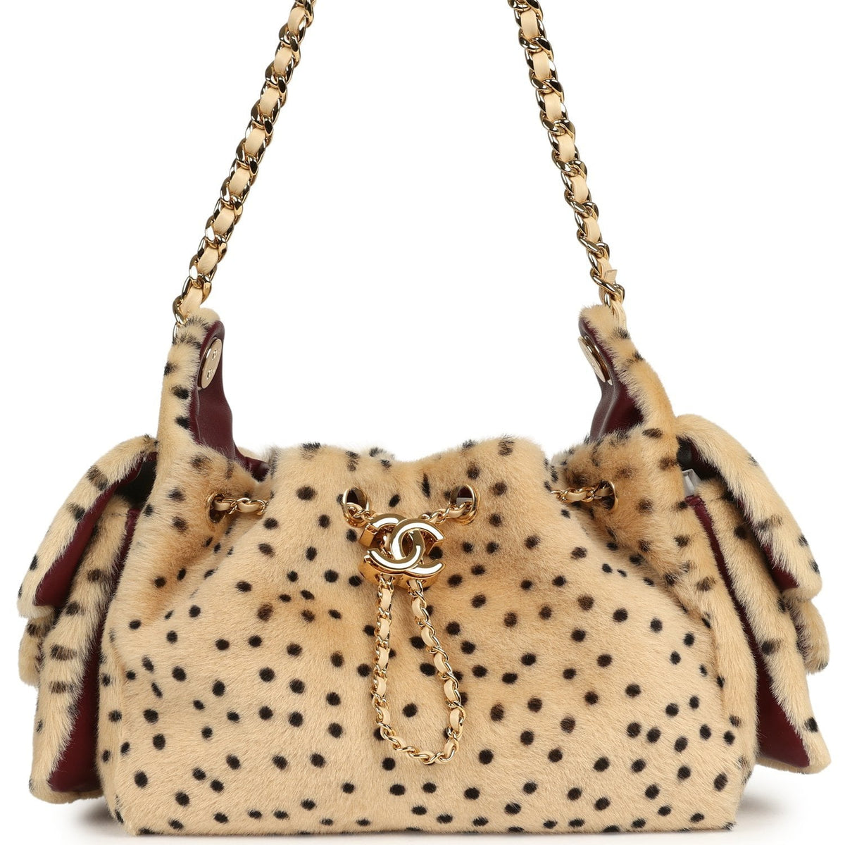 Chanel Mini 25 Hobo Bag "Cheetah Print" Calf Hair Gold Hardware