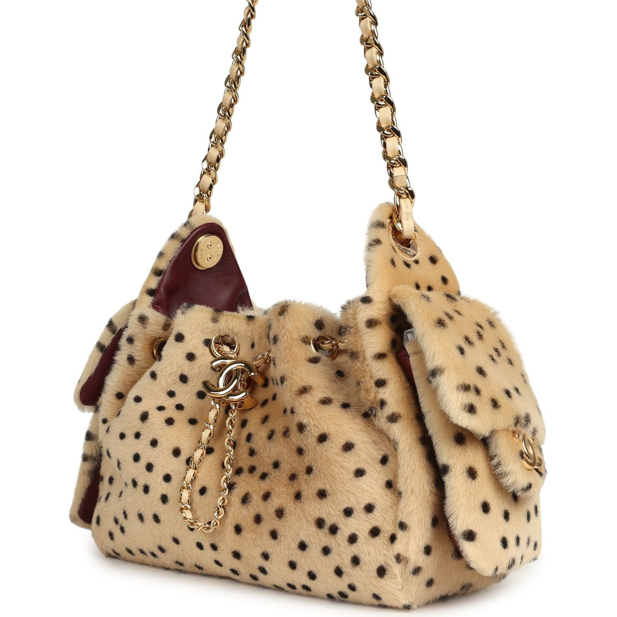 Chanel Mini 25 Hobo Bag "Cheetah Print" Calf Hair Gold Hardware