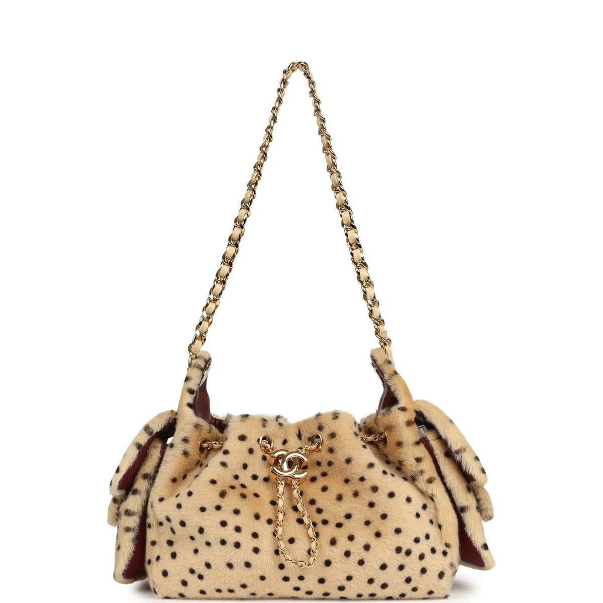 Chanel Mini 25 Hobo Bag "Cheetah Print" Calf Hair Gold Hardware