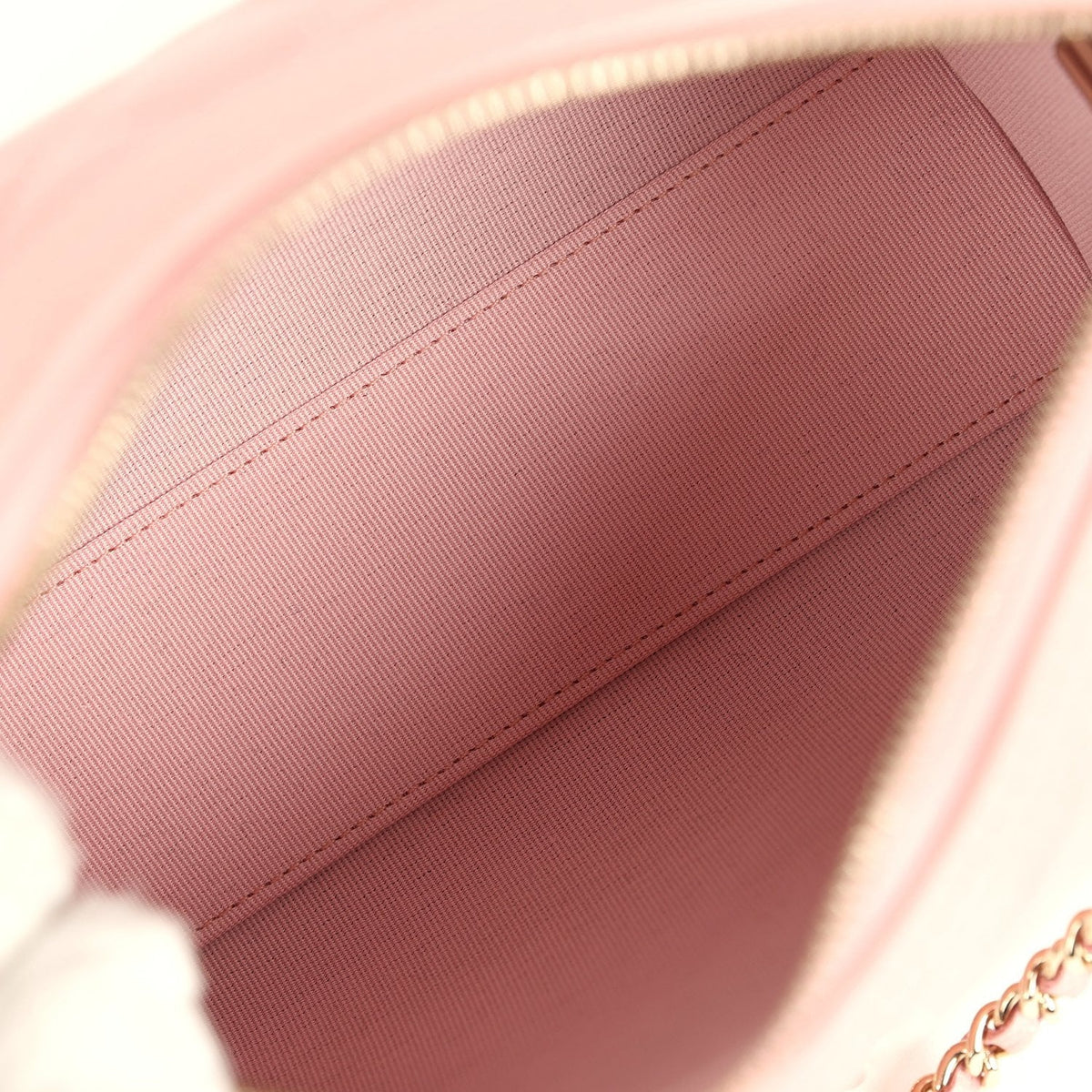 Chanel Mini Timeless Classic Barrel Bag with Chain Pink Shiny Caviar Light Gold Hardware