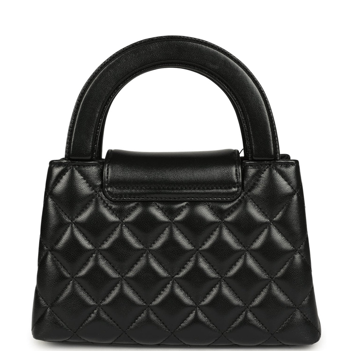Chanel Small Kelly Shopper Black Shiny Lambskin Brushed Gold Hardware