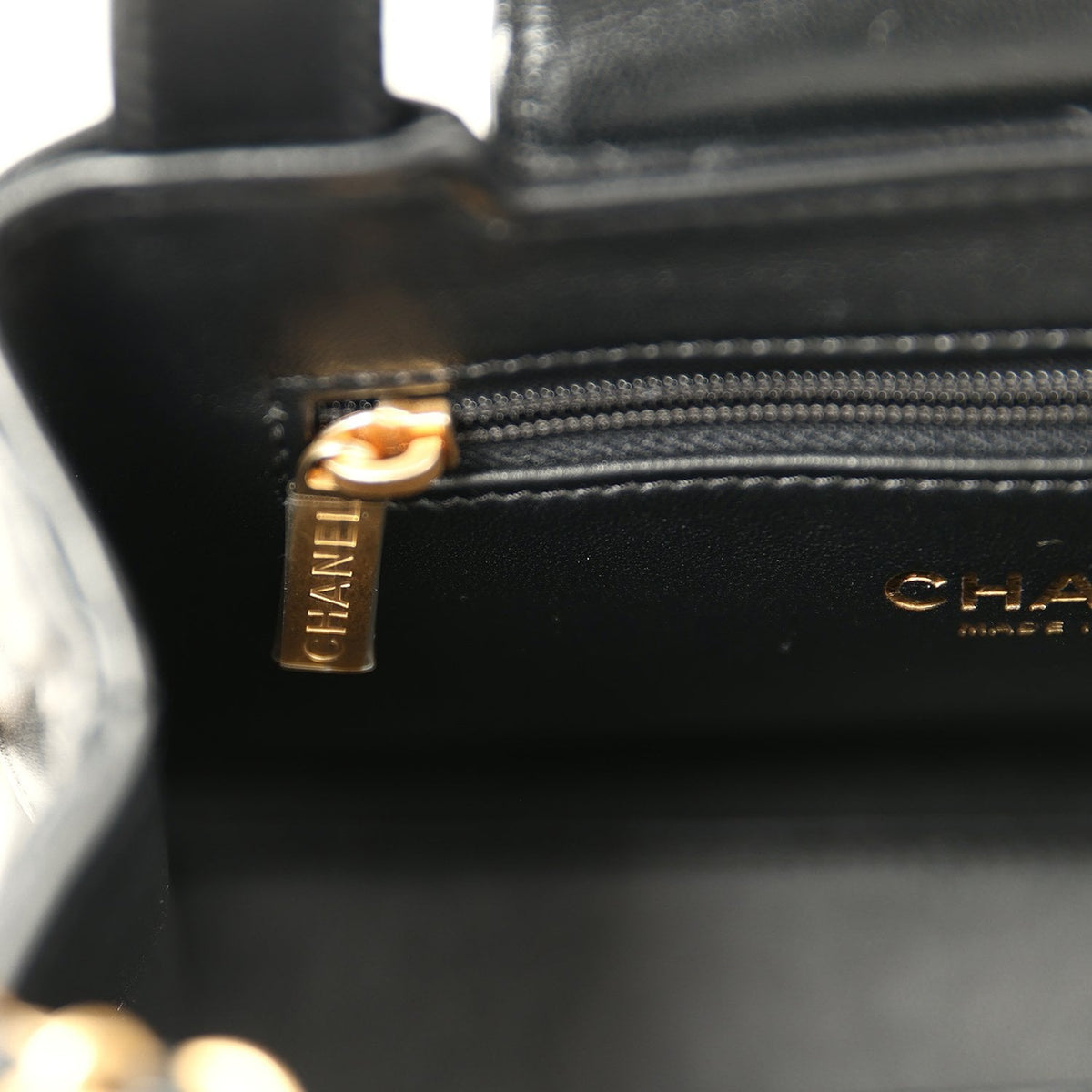 Chanel Small Kelly Shopper Black Shiny Lambskin Brushed Gold Hardware