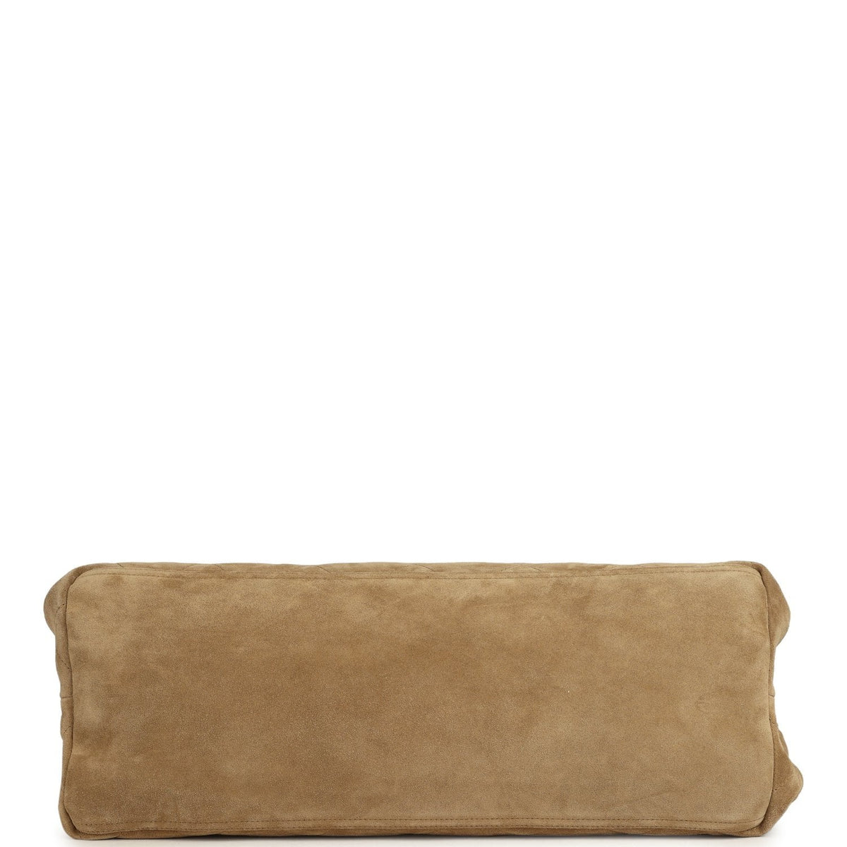Chanel Maxi CC Cabas Hobo Bag Dark Beige Suede Gold Hardware