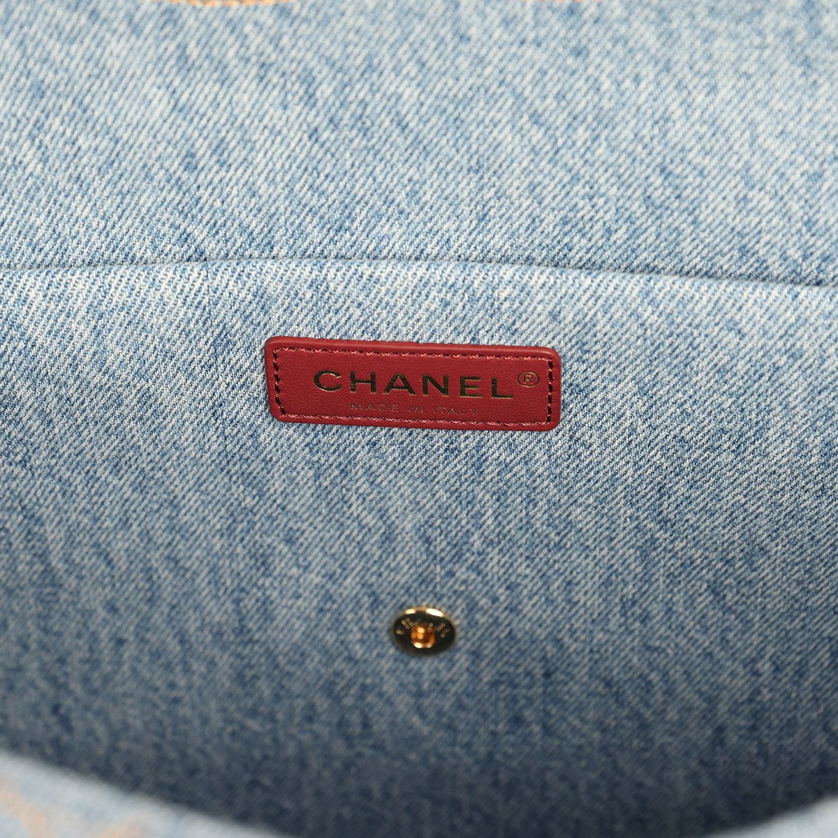 Chanel Maxi "Souplissimo" Large Flap Bag Blue Denim Gold Hardware