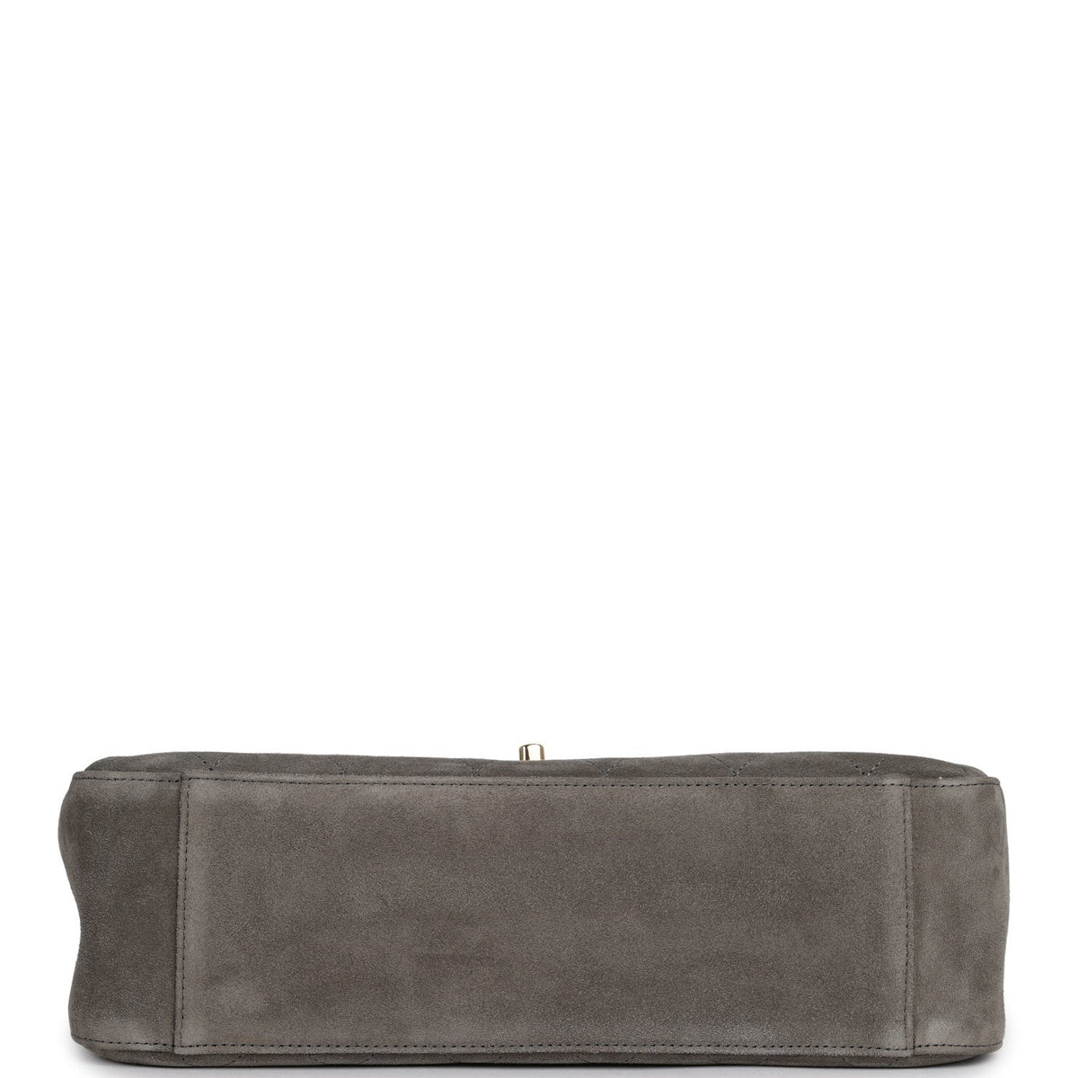Chanel Maxi "Souplissimo" Small Flap Bag Dark Grey Suede Gold Hardware