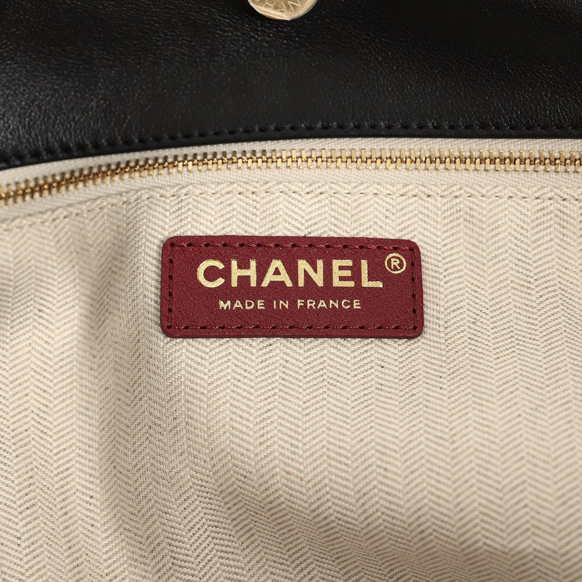 Chanel Small CC Cabas Hobo Bag Black Calfskin Gold Hardware