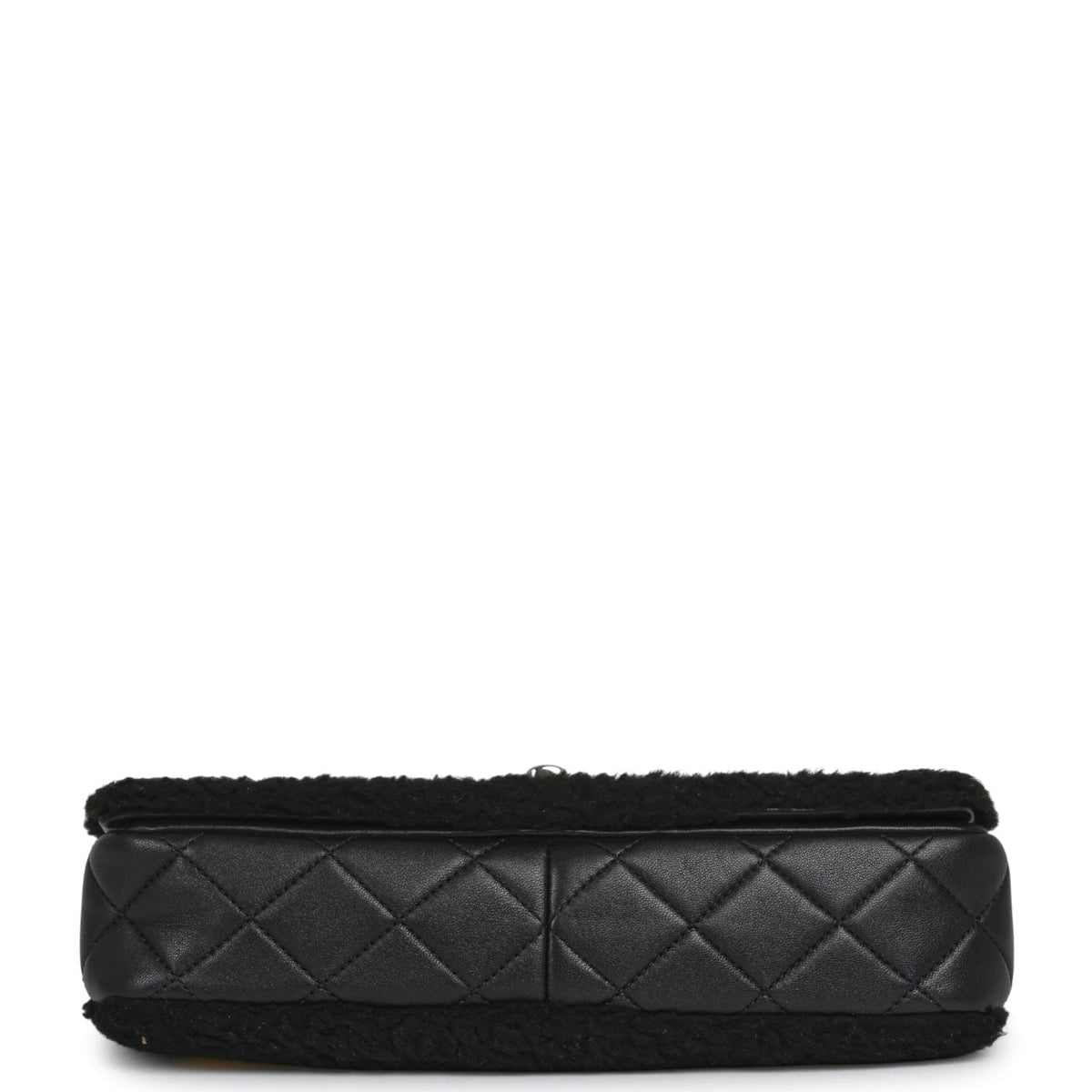 Pre-owned Chanel Medium "Supermarket Comic" Flap Bag Black, Multi Lambskin, Shearling Silver Hardware