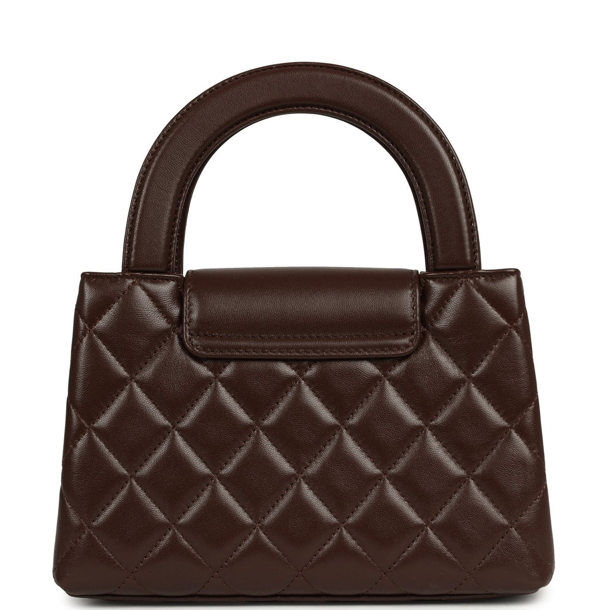 Chanel Small Kelly Shopper Dark Brown Lambskin Gold Hardware