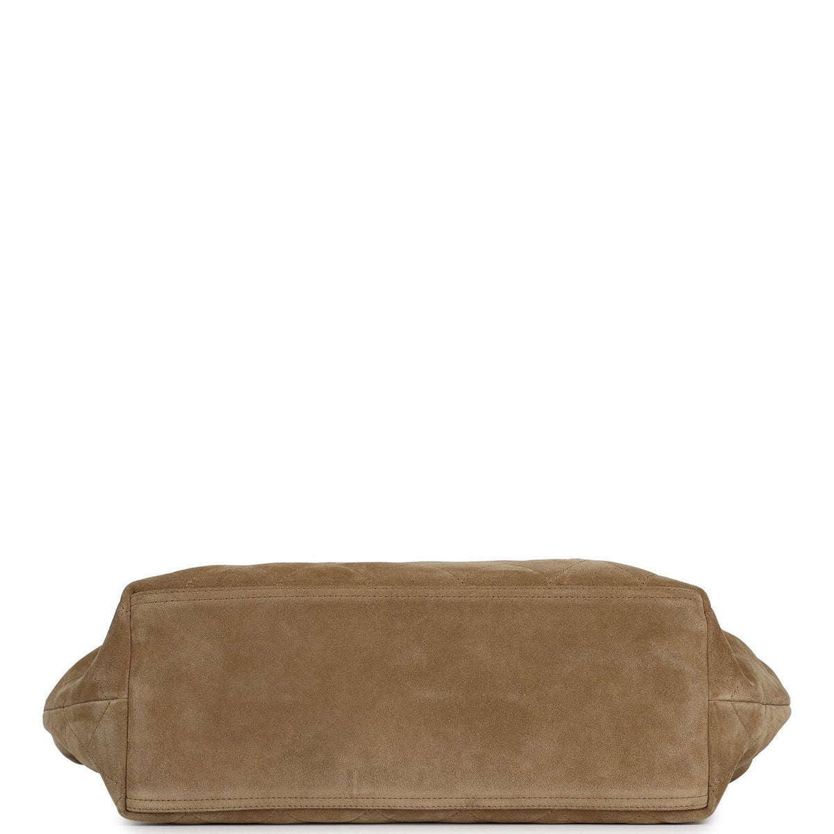Chanel Small CC Cabas Hobo Bag Dark Beige Suede Gold Hardware