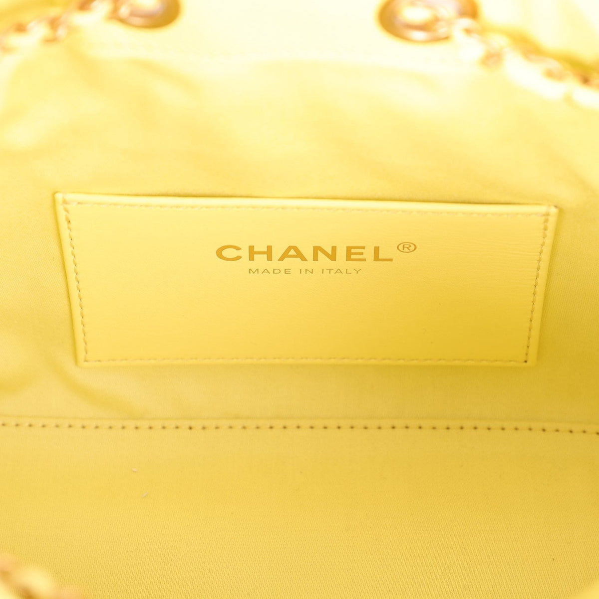 Chanel Mini 25 Hobo Bag Light Yellow Caviar Antique Gold Hardware