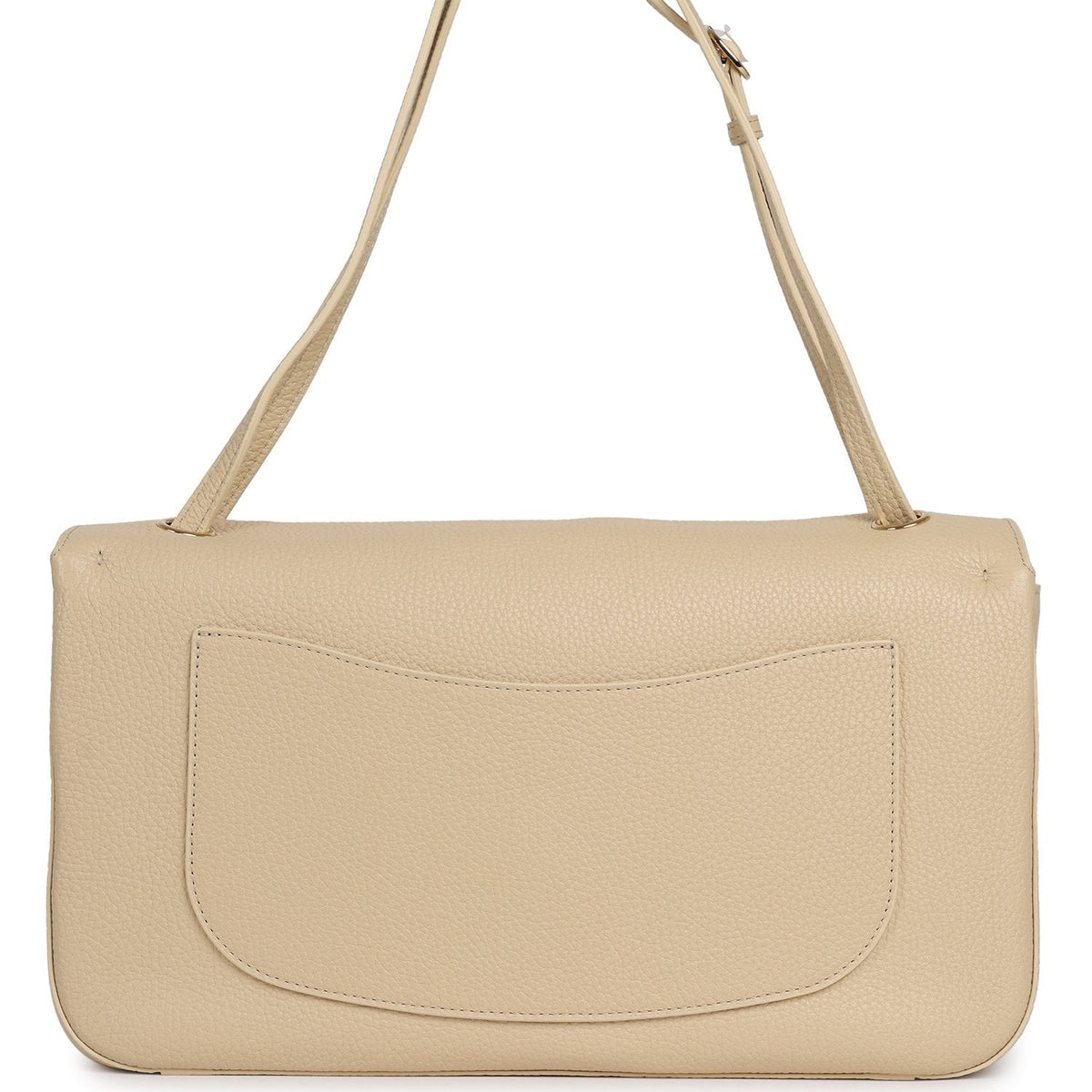 Chanel Maxi "Souplissimo" Small Flap Bag Light Beige Grained Calfskin Gold Hardware