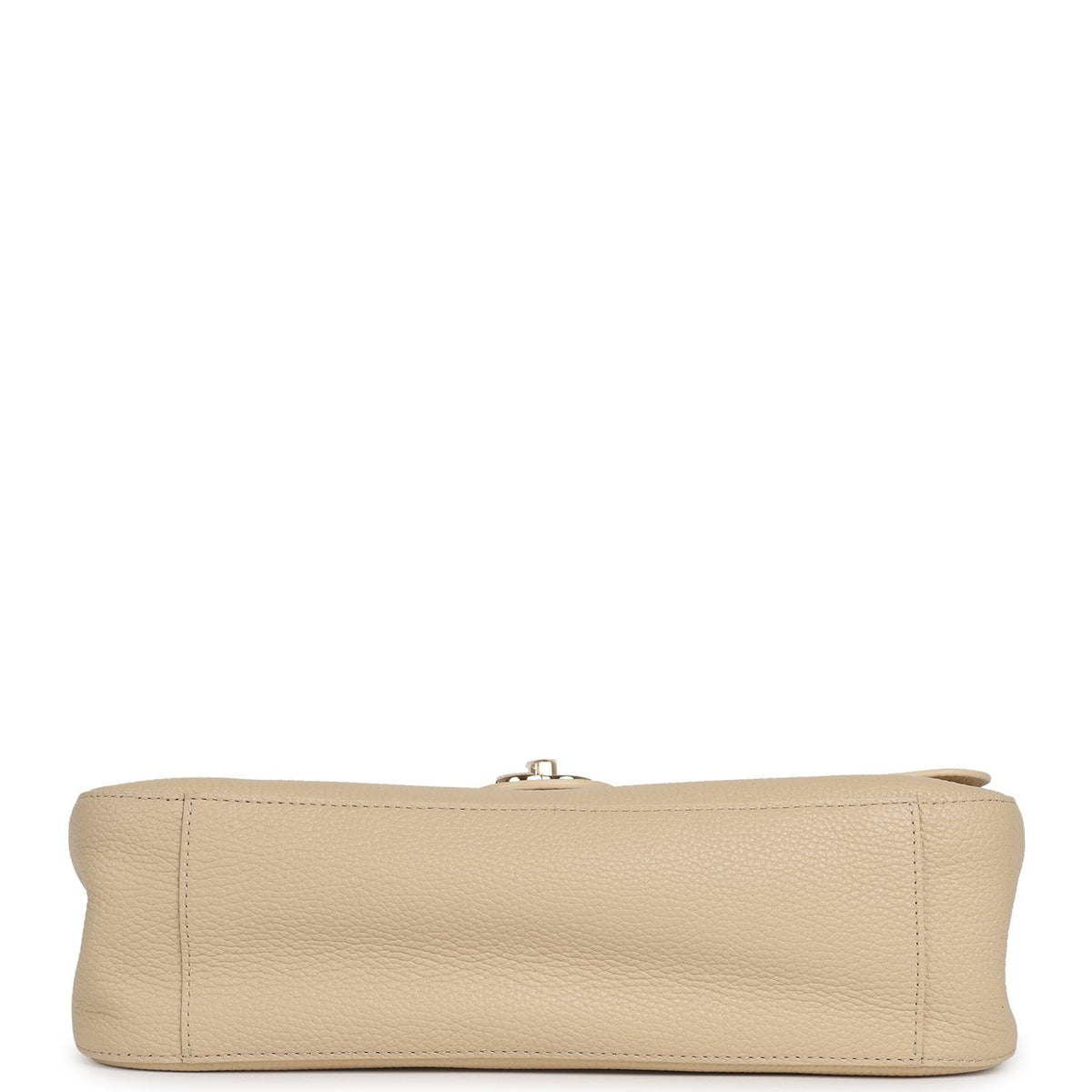 Chanel Maxi "Souplissimo" Small Flap Bag Light Beige Grained Calfskin Gold Hardware