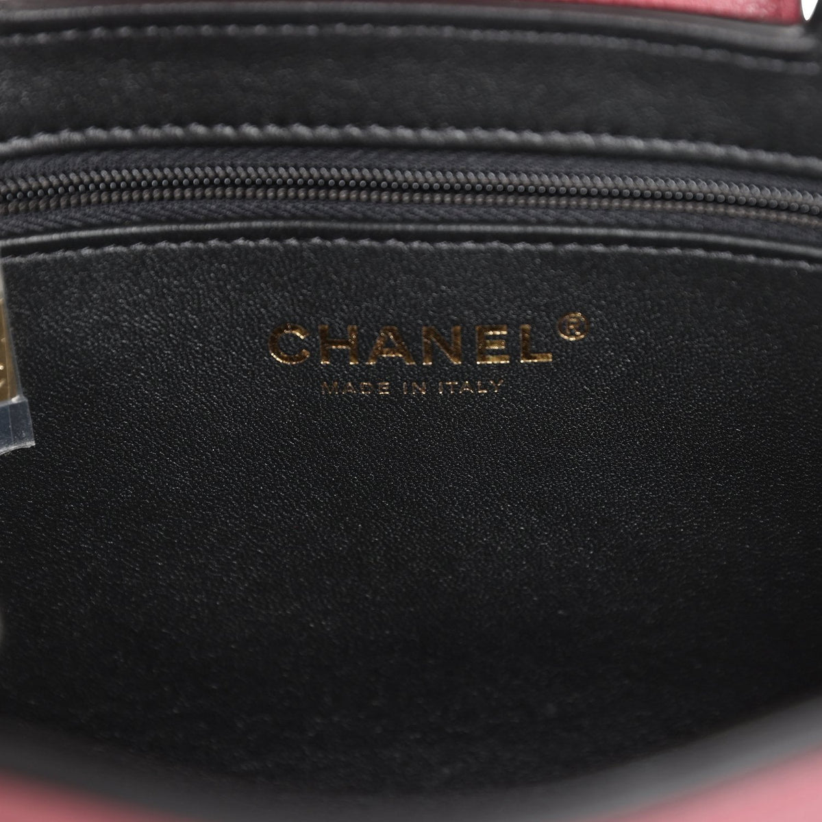 Chanel Small Kelly Shopper Dark Burgundy Caviar Gold Hardware