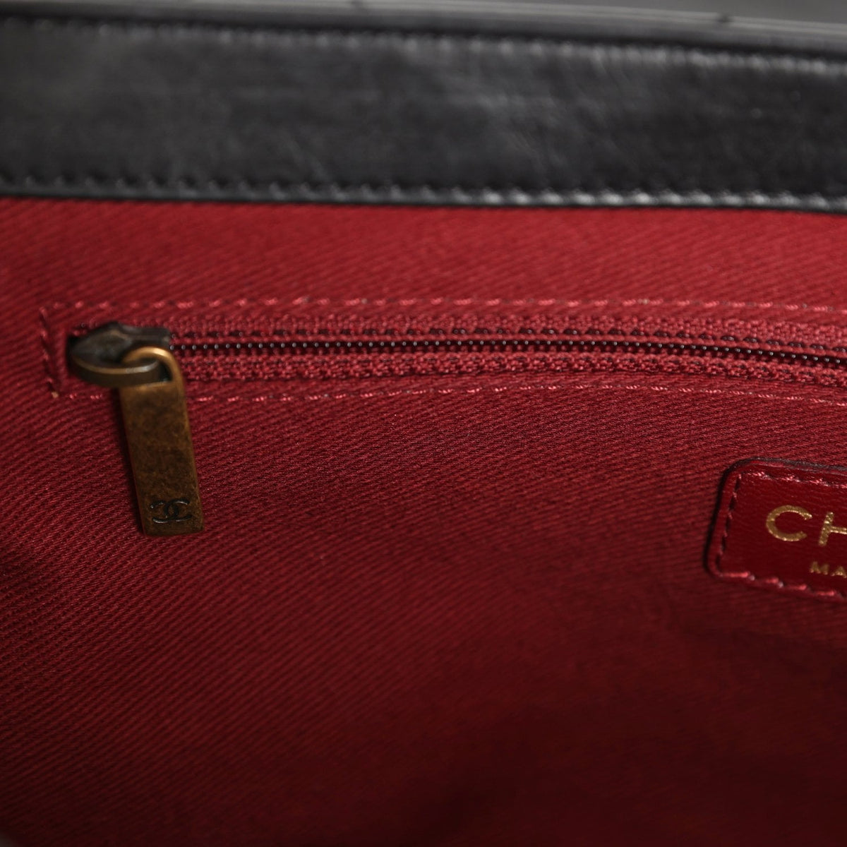 Pre-owned Chanel Medium "Paris-Bombay" Pondicherry Flap Bag Black Aged Calfskin Antique Gold Hardware