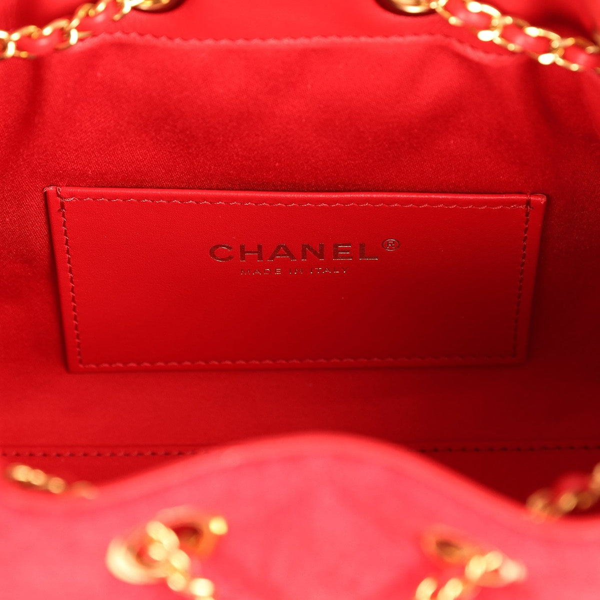 Chanel Mini 25 Hobo Bag Red Wool Felt Gold Hardware