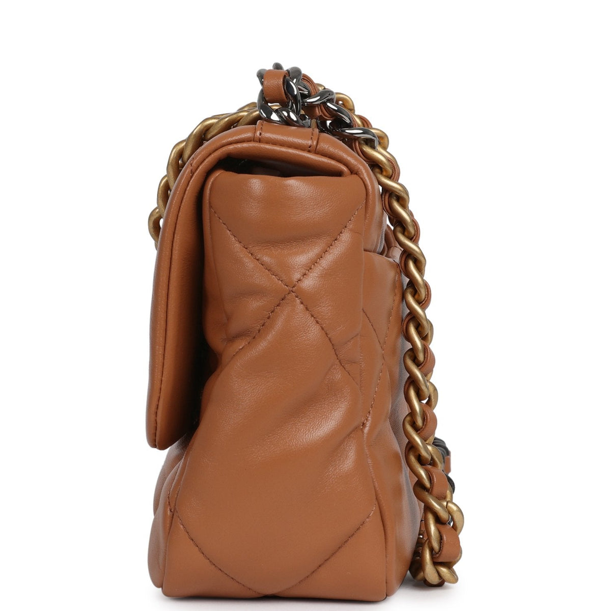 Chanel Medium 19 Flap Brown Lambskin Mixed Metal Hardware