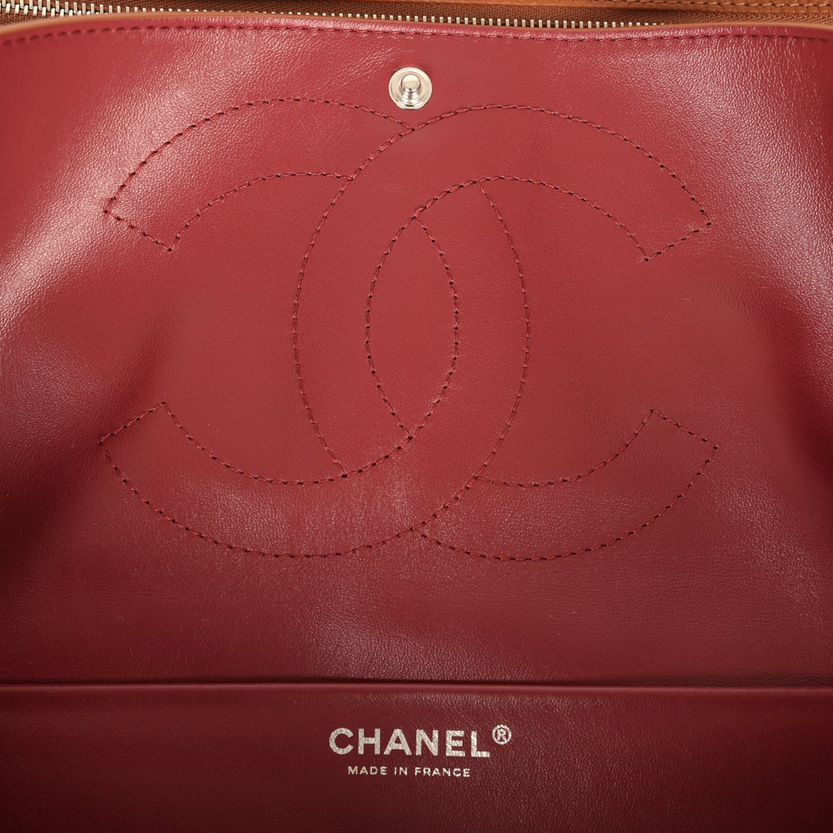 Chanel Maxi "Souplissimo" Small Flap Bag Camel Grained Calfskin Silver Hardware