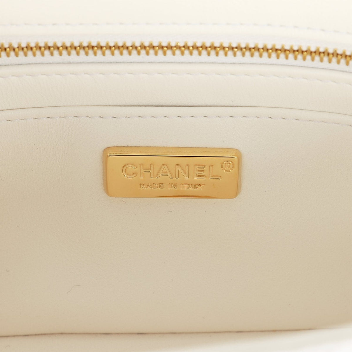 Chanel Mini Rectangular Flap Bag White, Black Sequins Gold Hardware