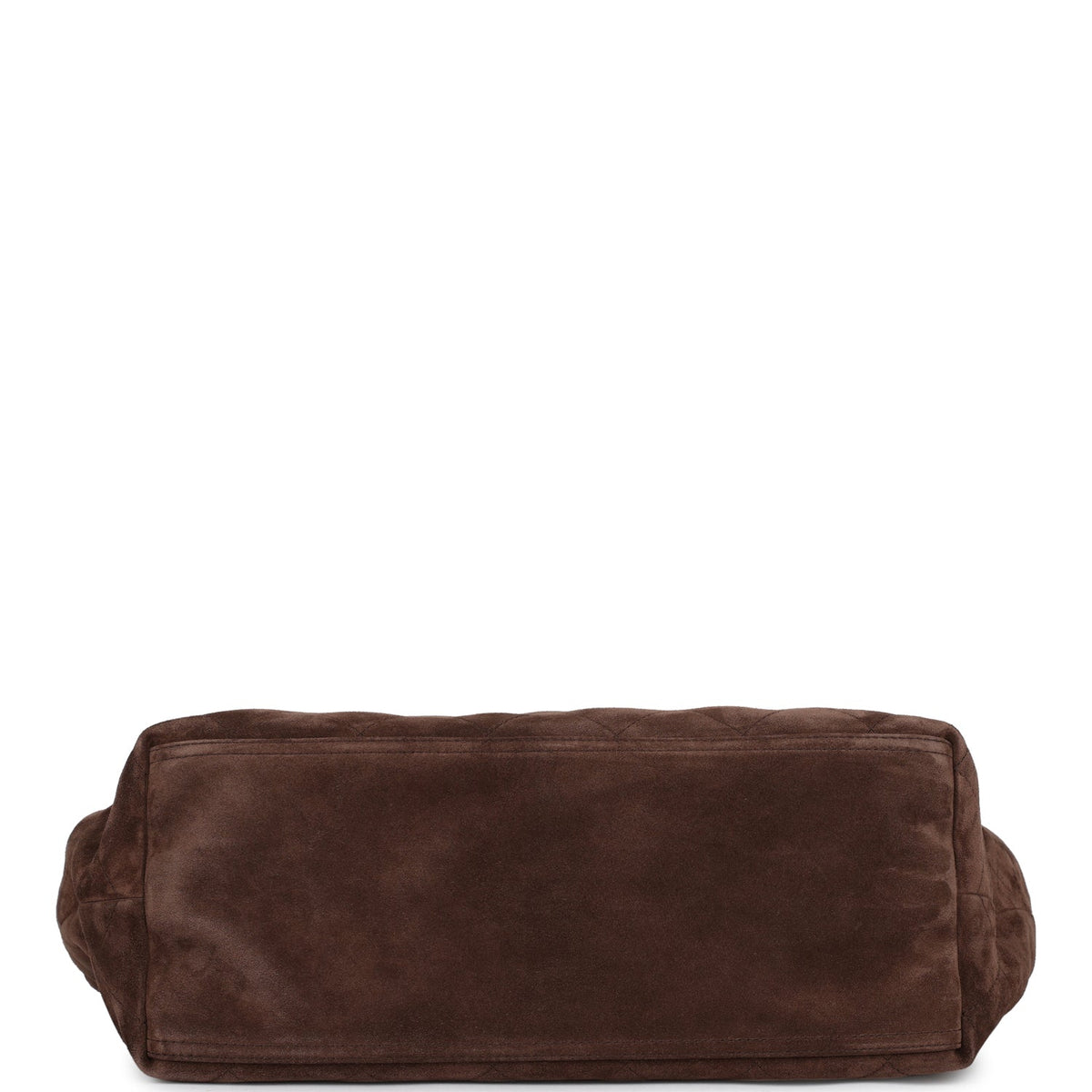 Chanel Small CC Cabas Hobo Bag Dark Brown Suede Gold Hardware