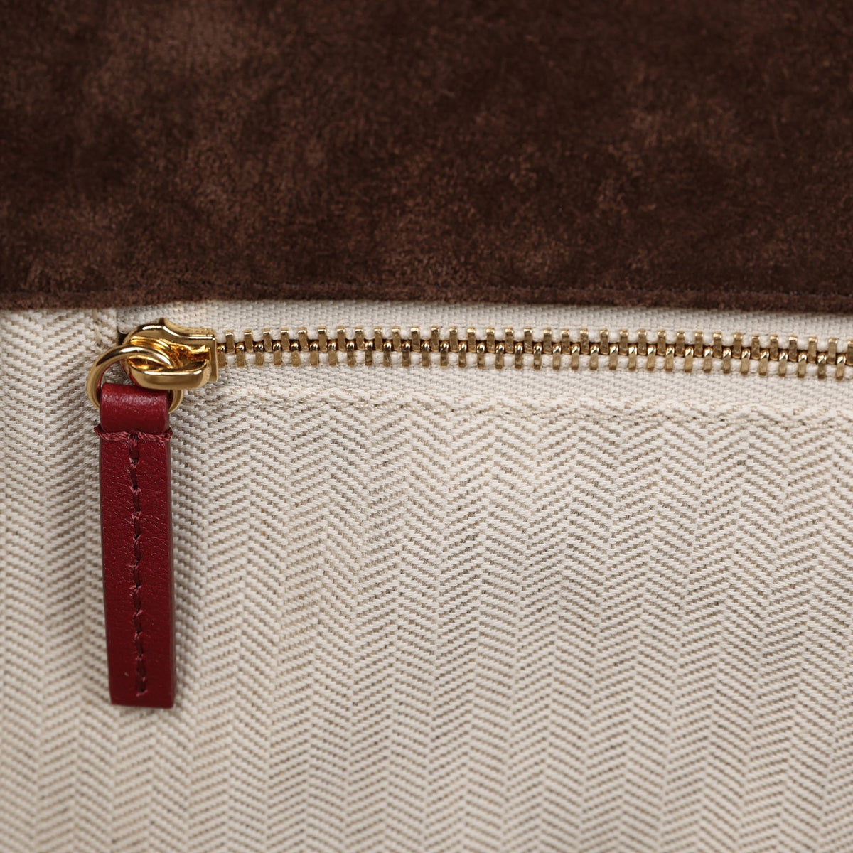 Chanel Small CC Cabas Hobo Bag Dark Brown Suede Gold Hardware