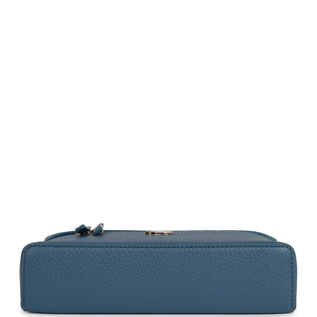 Chanel "Supple" Top Handle Long Vanity Case with Chain  Dark Blue Grained Calfskin Gold Hardware
