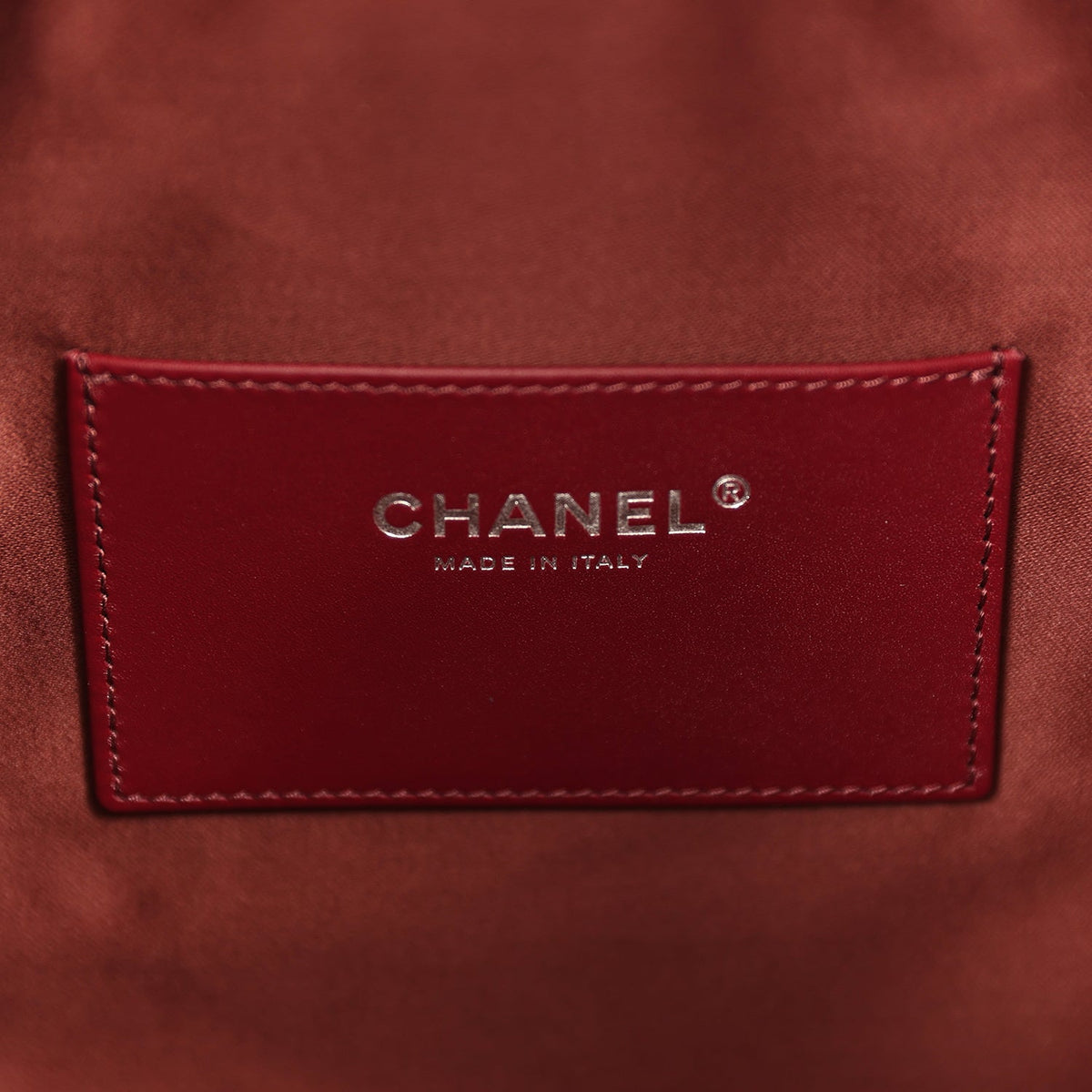 Chanel Small 25 Hobo Bag Dark Burgundy Shiny Lambskin Silver Hardware