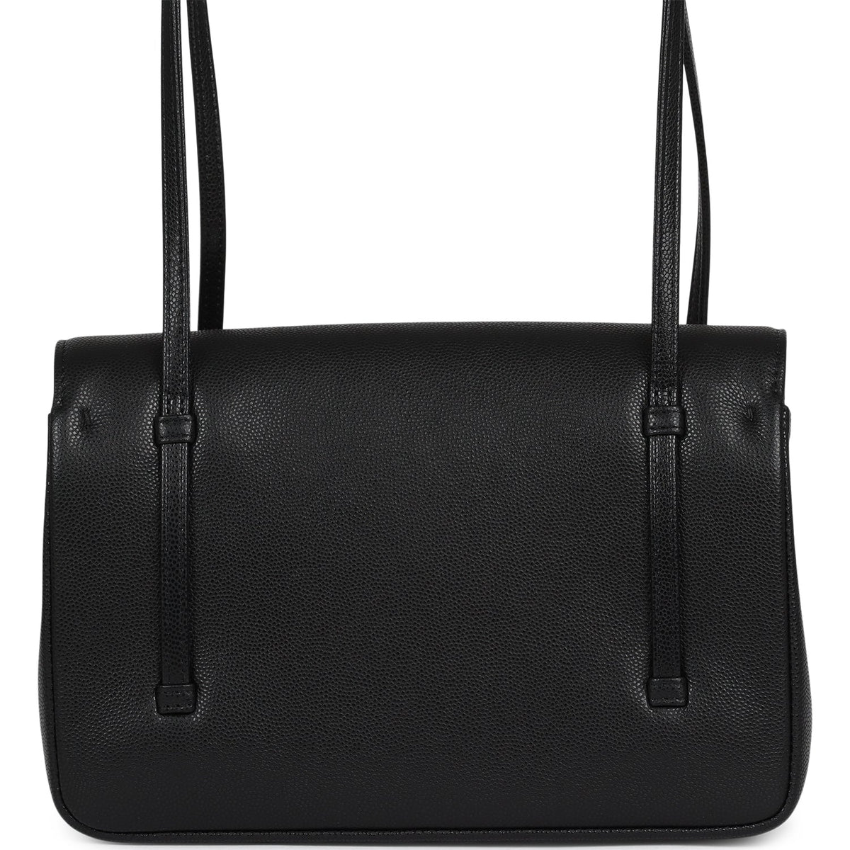 Chanel Small Preppy Coco Flap Bag Black Shiny Caviar Brushed Gold Hardware