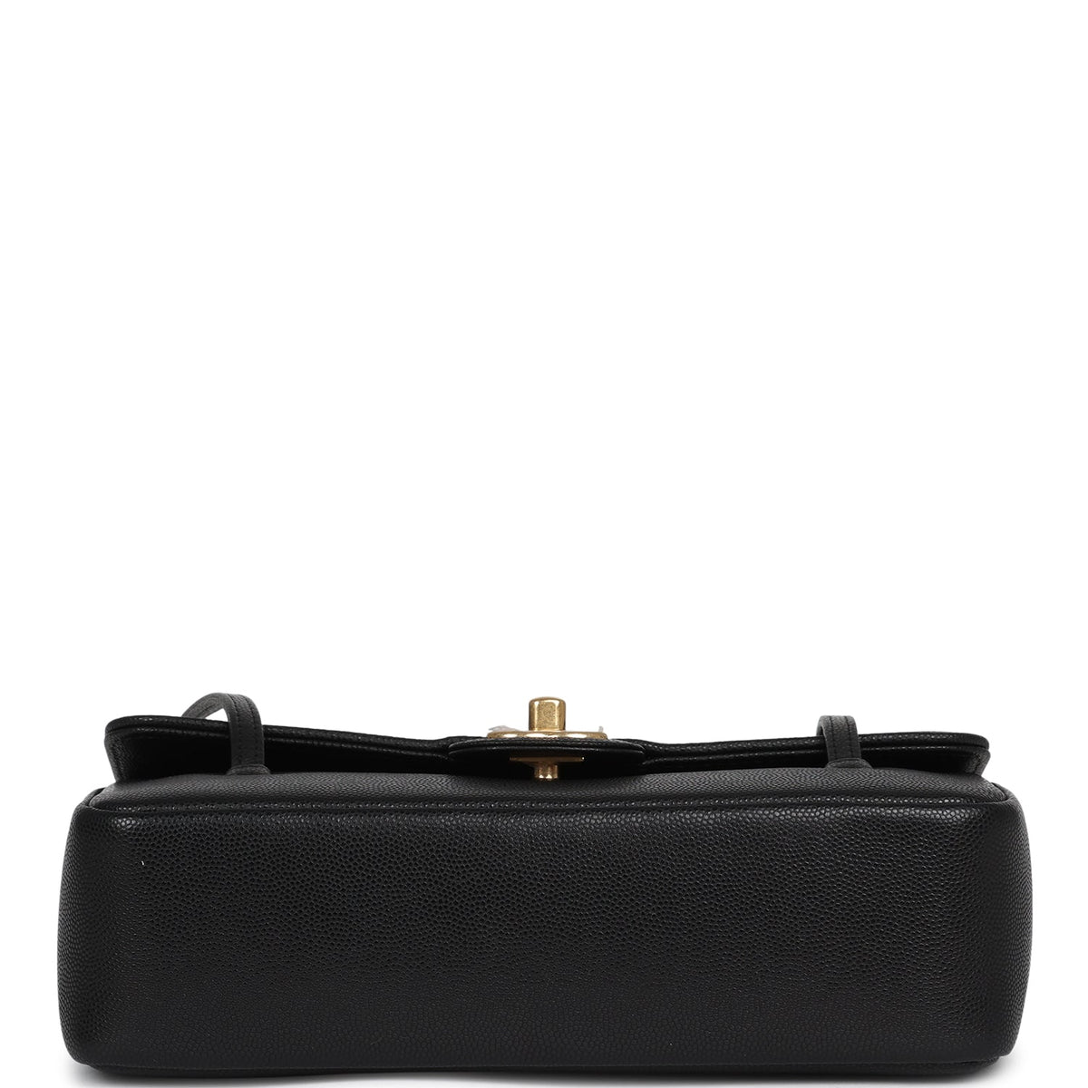 Chanel Small Preppy Coco Flap Bag Black Shiny Caviar Brushed Gold Hardware