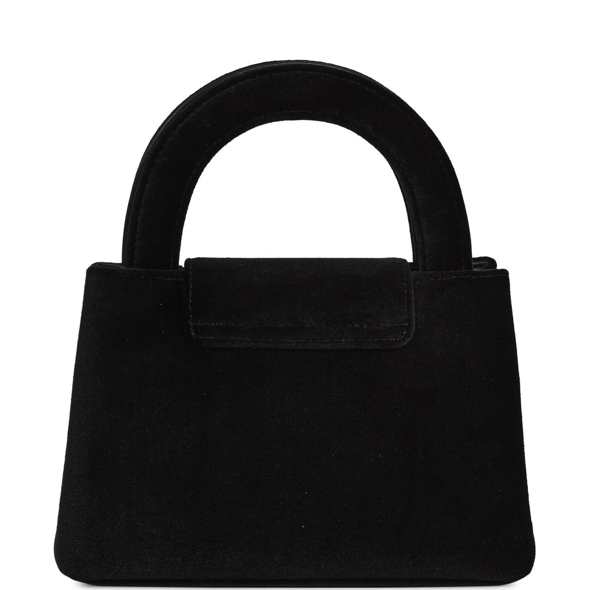 Chanel Small Kelly Shopper Black Velvet Crystal Light Gold Hardware