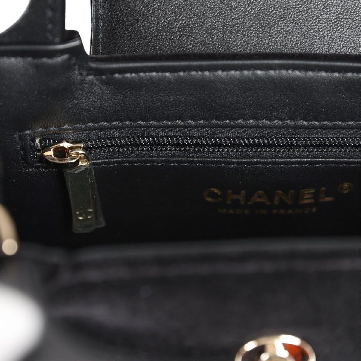 Chanel Small Kelly Shopper Black Velvet Crystal Light Gold Hardware