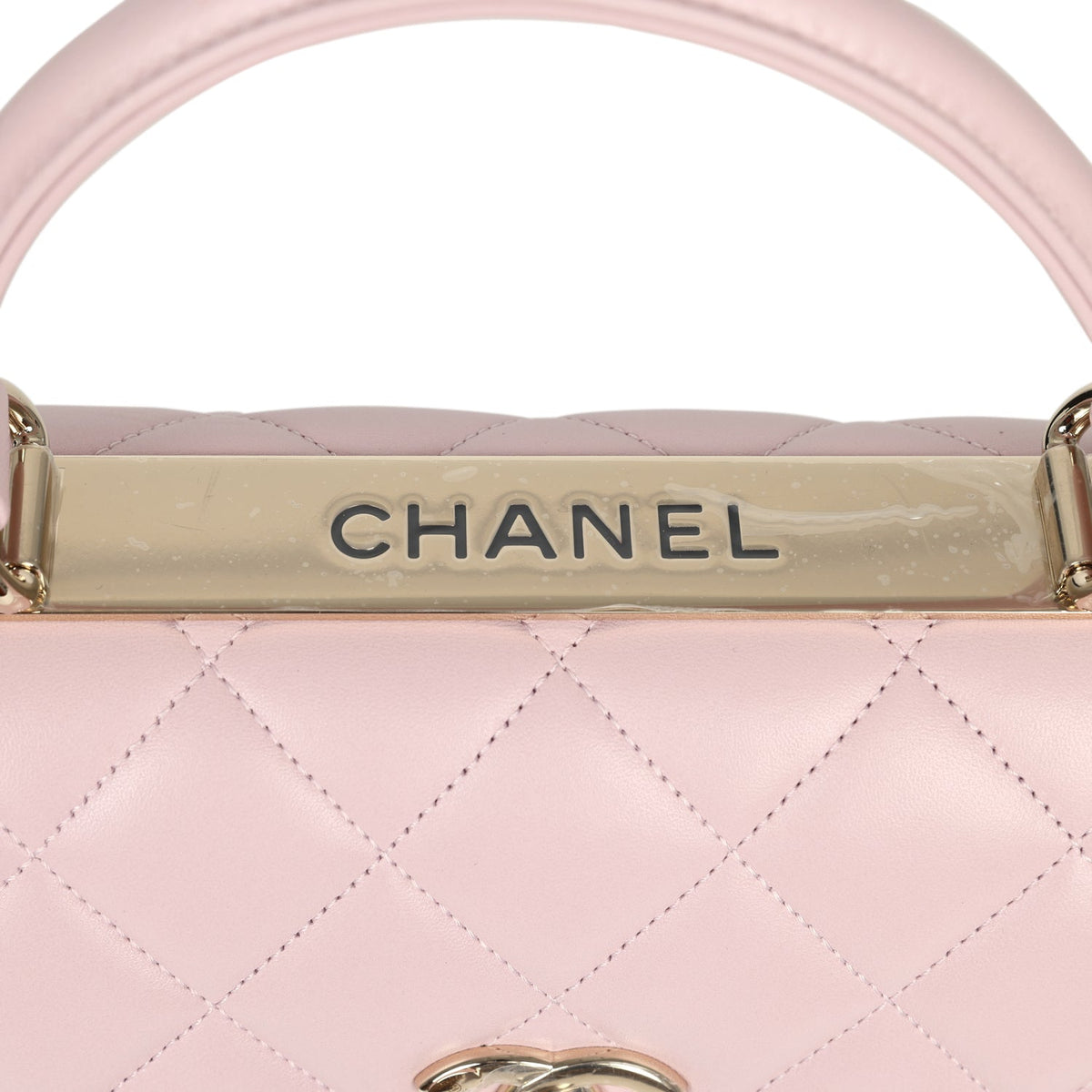 Chanel Medium Trendy CC Top Handle Flap Light Pink Lambskin Light Gold Hardware