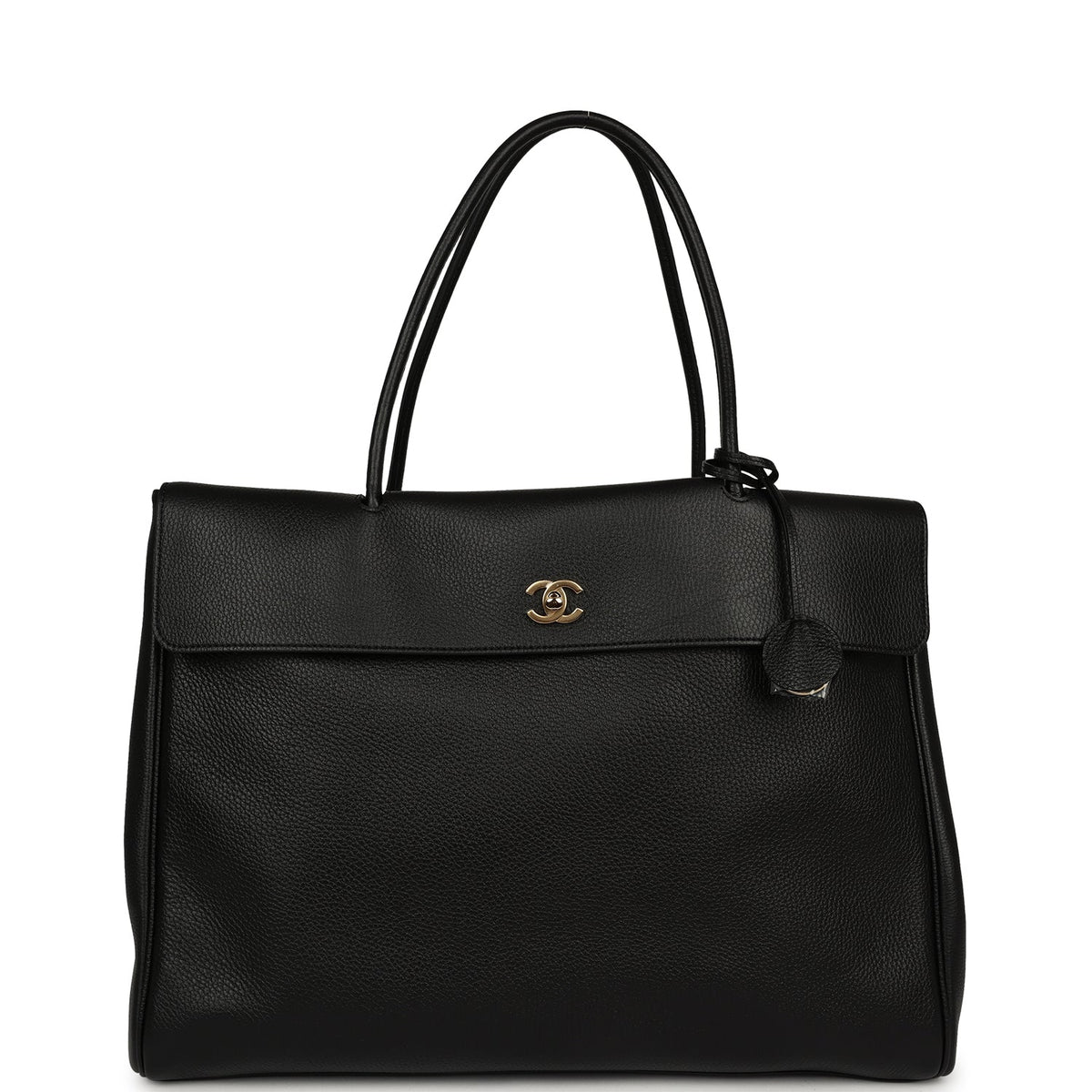 Chanel XXL "It Girl" Shopping Tote Black Calfskin Gold Hardware