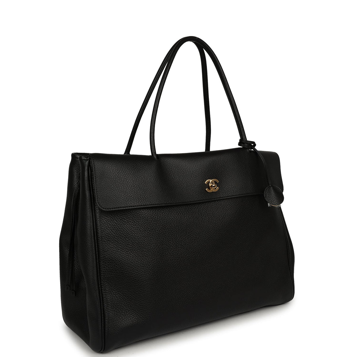Chanel XXL "It Girl" Shopping Tote Black Calfskin Gold Hardware