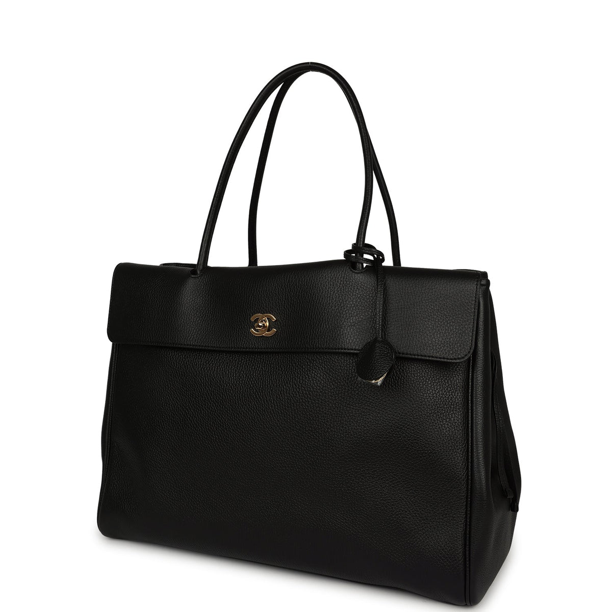Chanel XXL "It Girl" Shopping Tote Black Calfskin Gold Hardware