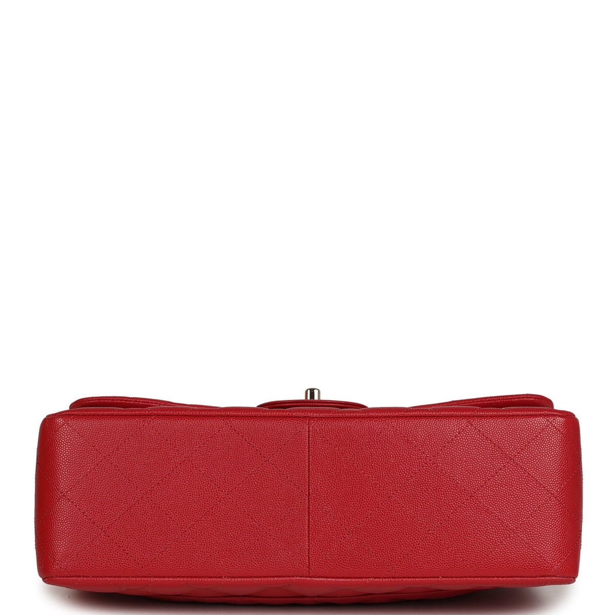 Chanel Jumbo Classic Double Flap Bag Red Shiny Caviar Gold Hardware