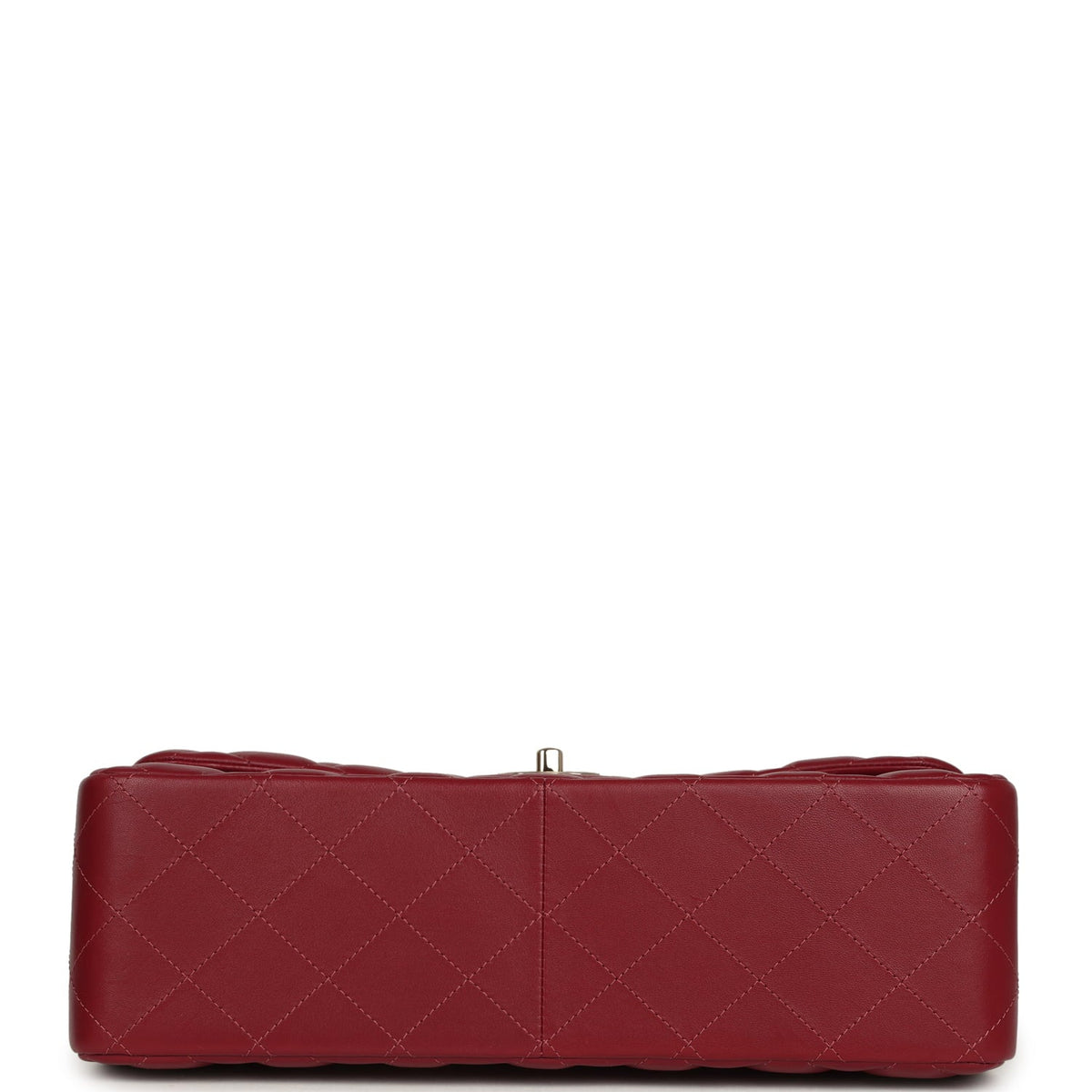 Pre-owned Chanel Jumbo Classic Double Flap Bag Burgundy Lambskin Light Gold Hardware